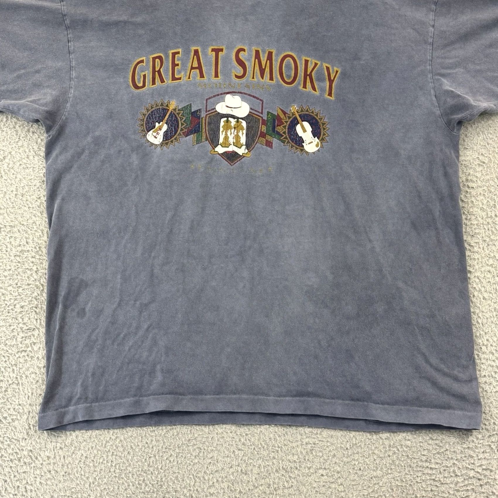 Anvil VINTAGE Great Smoky Mountain Shirt Men’s XL Blue Short Sleeve 90s Nature Outdoor Anvil Logo T-Shirt Mens XL Blue 90s Vintage Shirt Size US XL / EU 56 / 4 - 2 Thumbnail