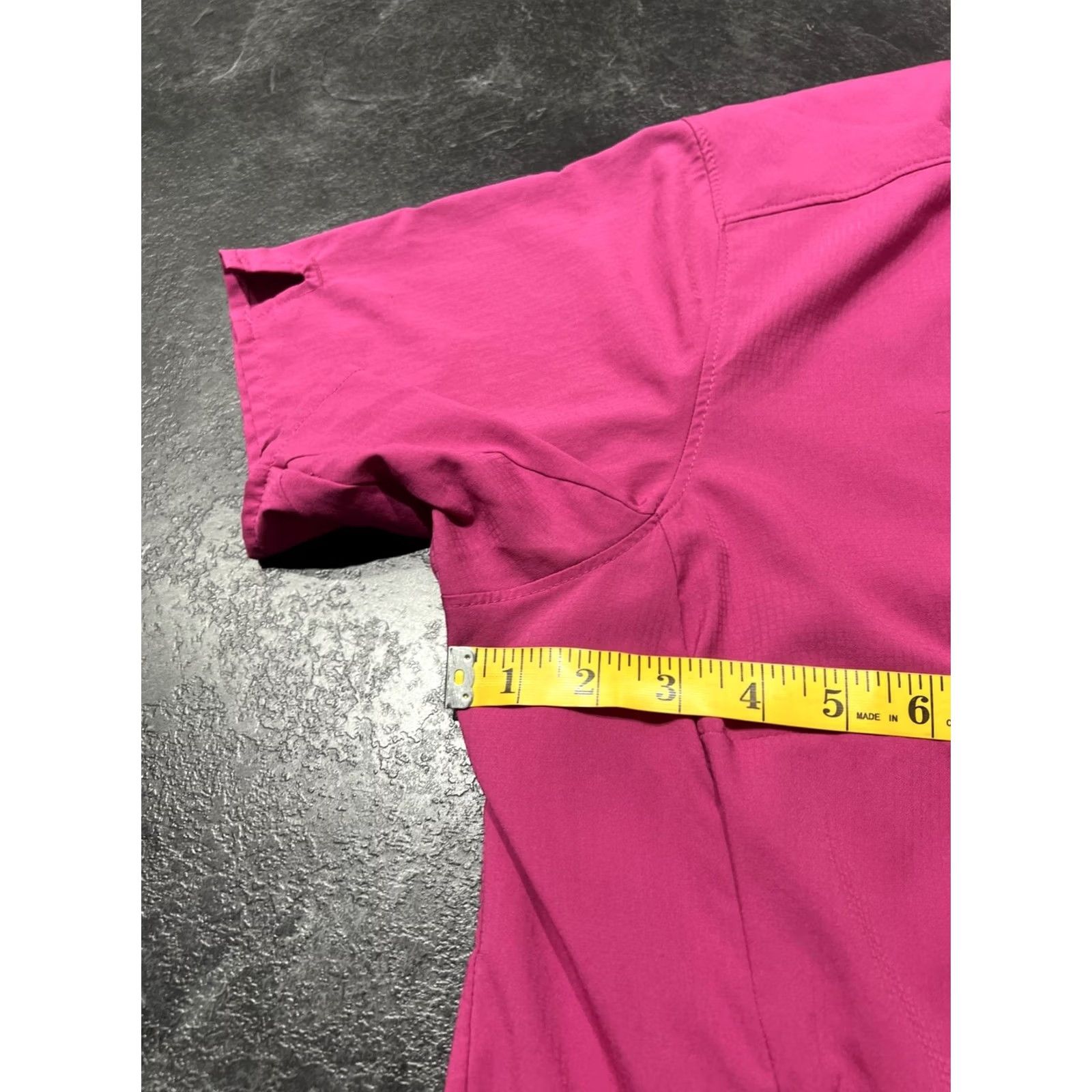 Pinko Columbia Shirt Pink L Button-Up Short Sleeve Collared Casual Outdoor Women's Regular Button Front Vented Size L / US 10 / IT 46 - 6 Thumbnail