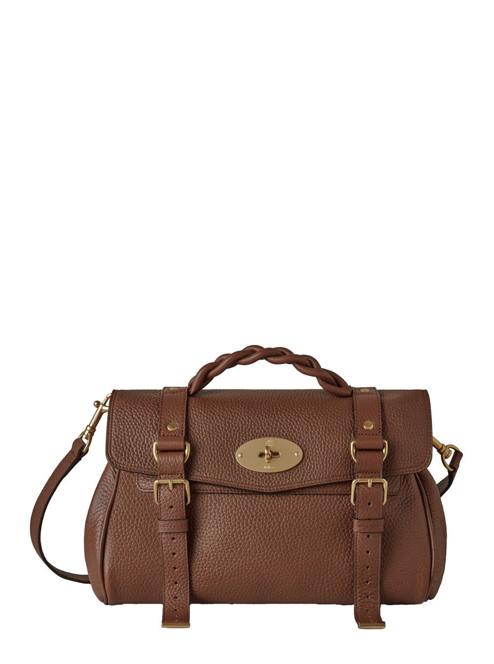 Mulberry 'alexa Heavy' Brown Top Handle Bag With Twist-Lock Closure In Leather Woman, Women's