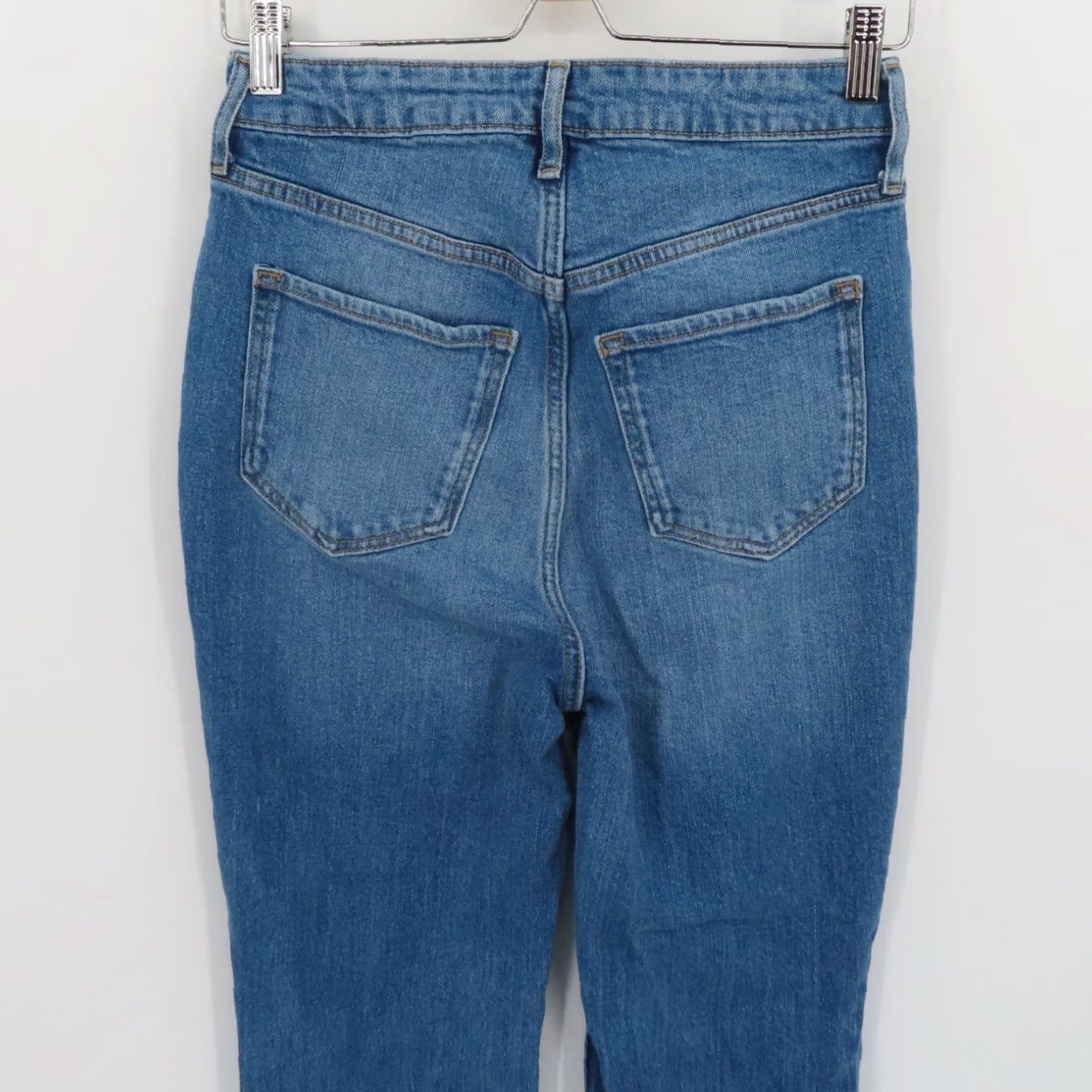 Old Navy Old Navy Jeans 2 Higher High Rise Flare Denim Blue Distressed Hem 5-Pocket Womens Regular Jeans Size 26" / US 2 / IT 38 - 6 Thumbnail