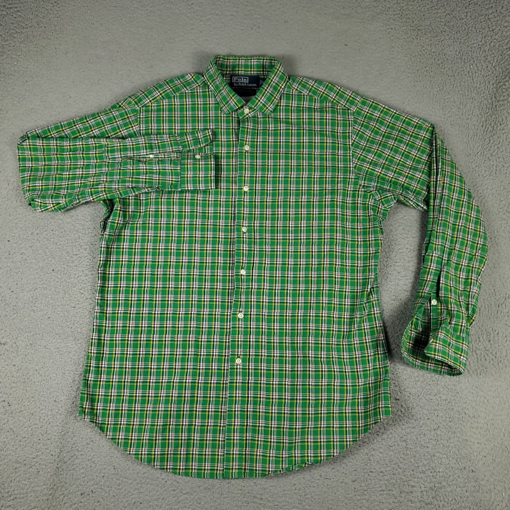 Ralph Lauren Ralph Lauren Mens Large Green Plaid Button-Up Shirt Long Sleeve Casual Size US L / EU 52-54 / 3 - 2 Thumbnail