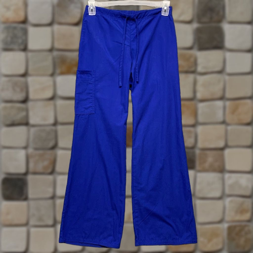 Vintage SB Scrubs Pant Unisex XS Navy Blue Drawstring Uniform Medical Doctor Nurses Aide Size US 27 - 1 Thumbnail