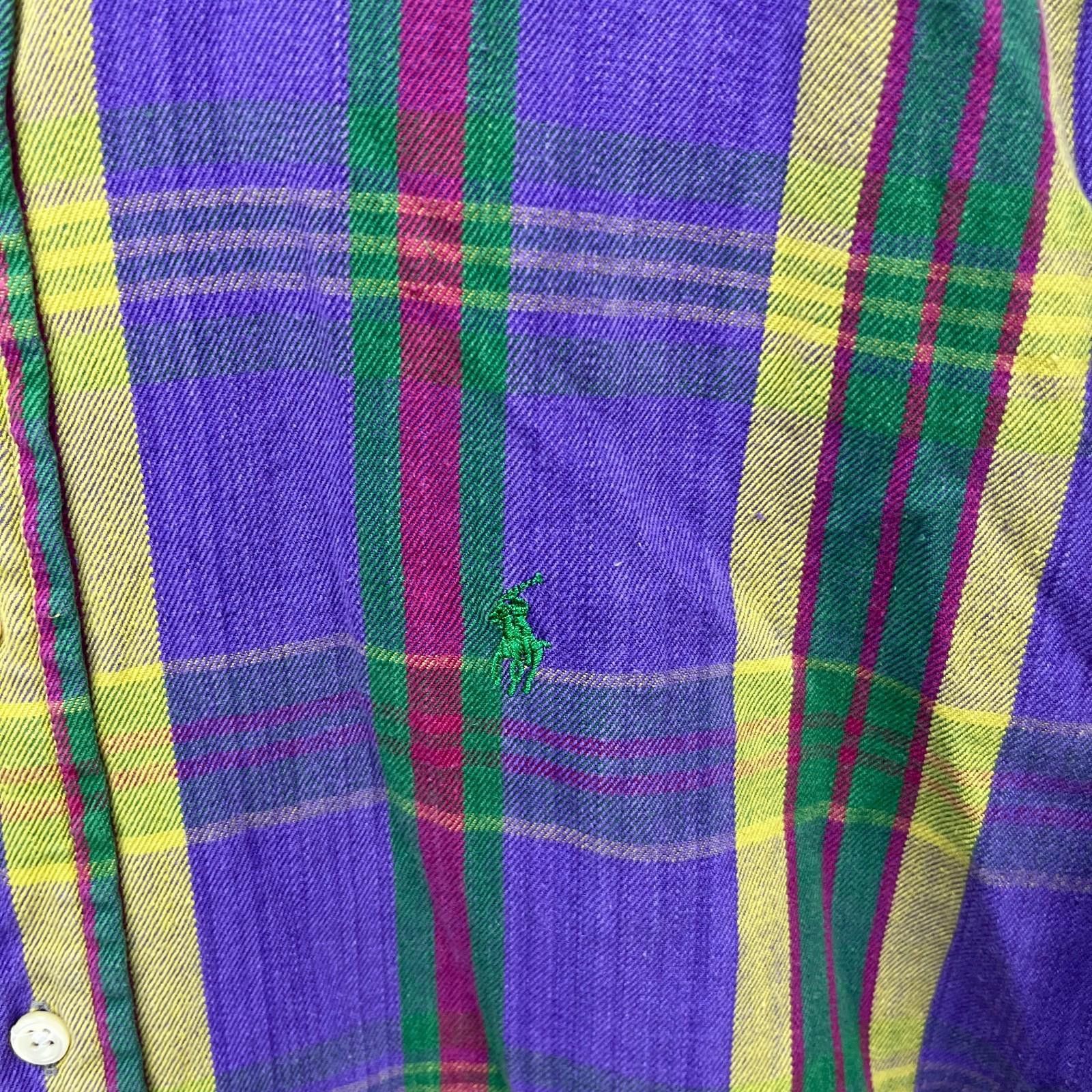 Polo Ralph Lauren Vintage 90s Polo Ralph Lauren Pony Plaid Button-Up Shirt XL Size US XL / EU 56 / 4 - 3 Thumbnail