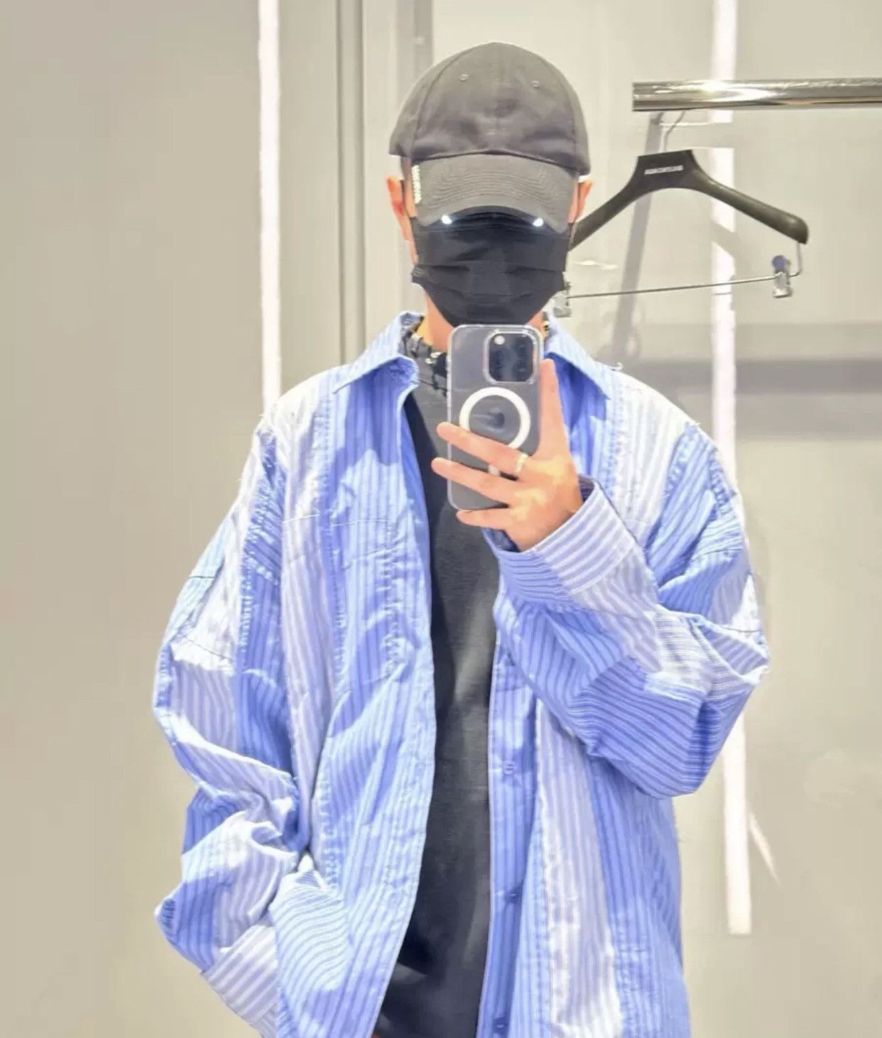 Balenciaga Balenciaga FW23 striped color blocked long sleeved shirt Size US L / EU 52-54 / 3 - 4 Thumbnail