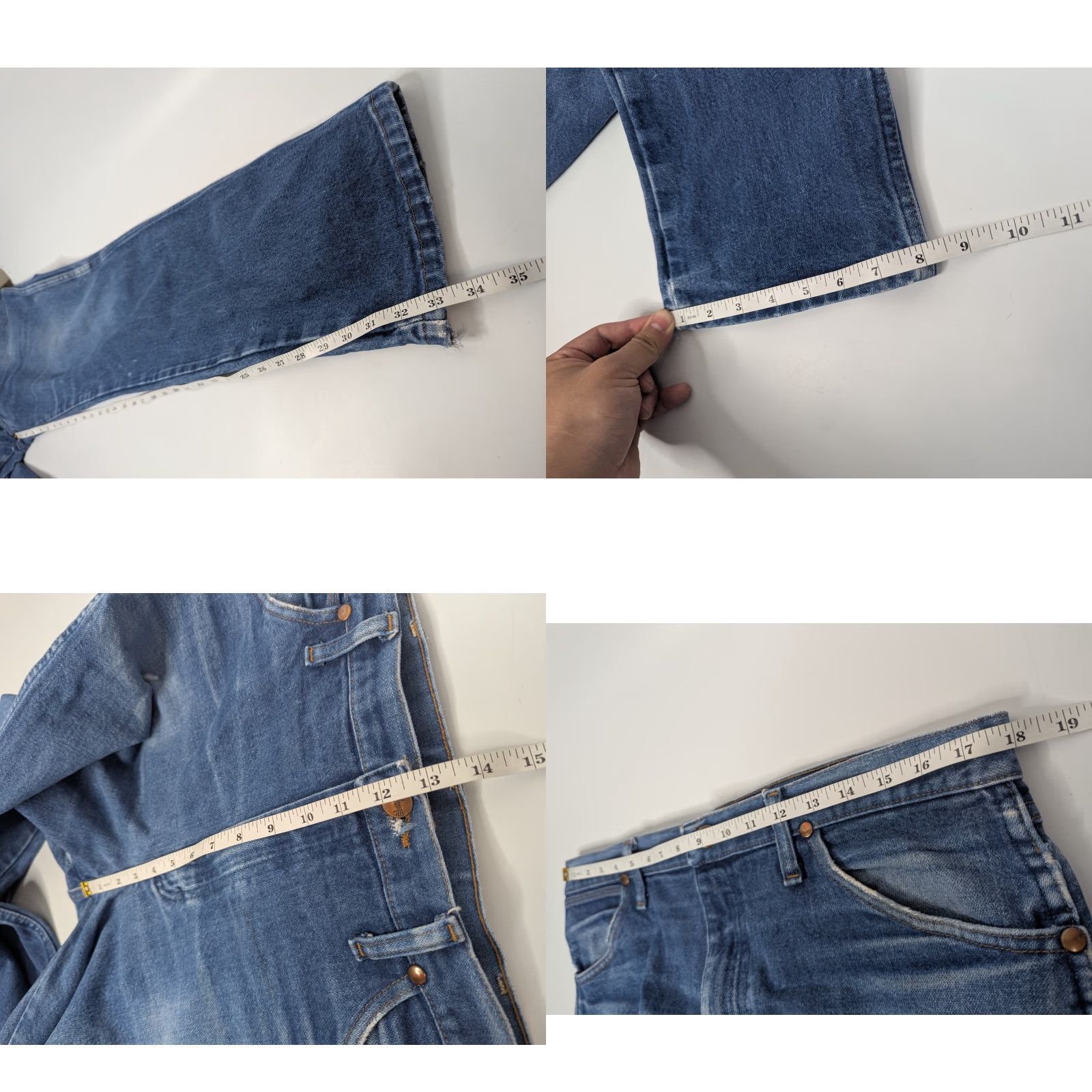 Wrangler VINTAGE Wrangler Jeans Men's 36x34 Cowboy Cut Bootcut Western 13MWZ Workwear Distressed Size US 36 / EU 52 - 8 Thumbnail