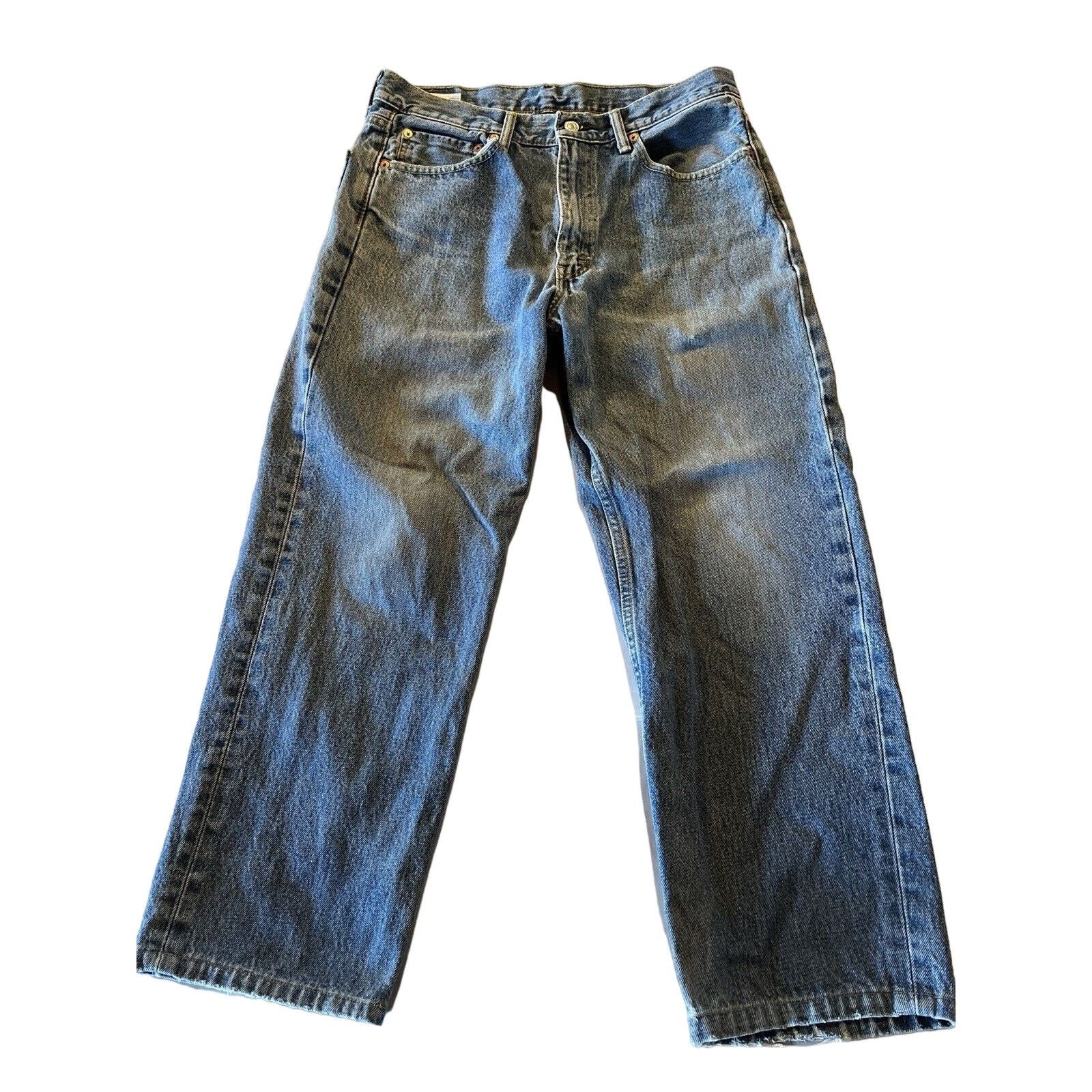 Levi's Levi’s 550 Mens 33x27 Relaxed Straight Leg Denim Jeans Blue Size US 33 - 1 Thumbnail