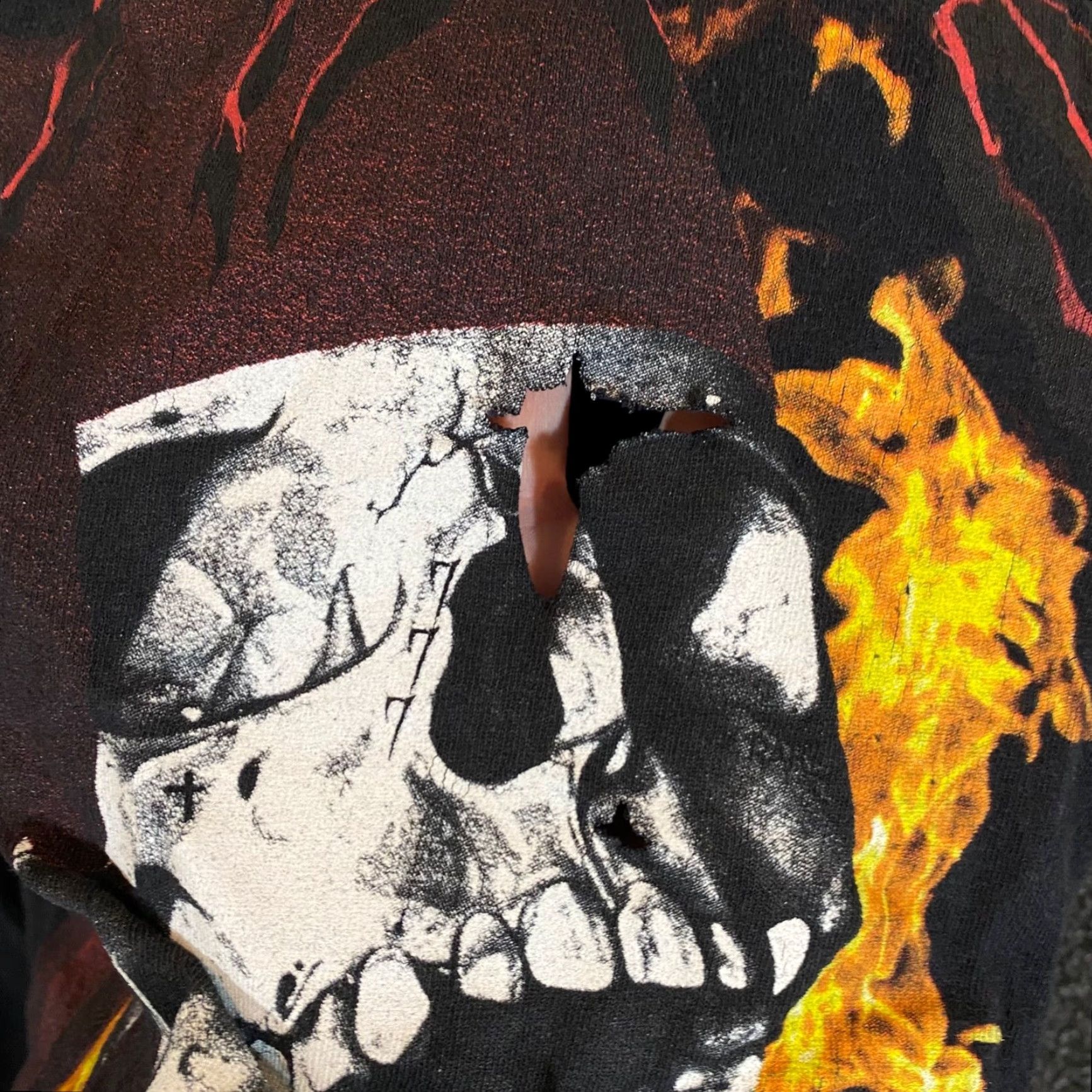 Revenge Revenge Ski Mask the Slump God T-Shirt Mens L/XL Meets World Double Side Thrashed Black Cotton 2010s Hip Hop Music Ski Graphic Print Noise N/A Size US XL / EU 56 / 4 - 4 Thumbnail