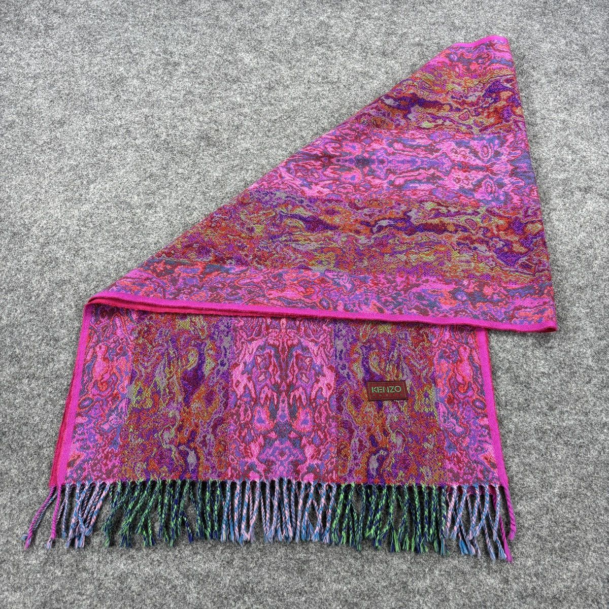 Kenzo × Vintage Kenzo Stole Scarf # D752 # Muffler # Neckwear Size ONE SIZE - 7 Thumbnail