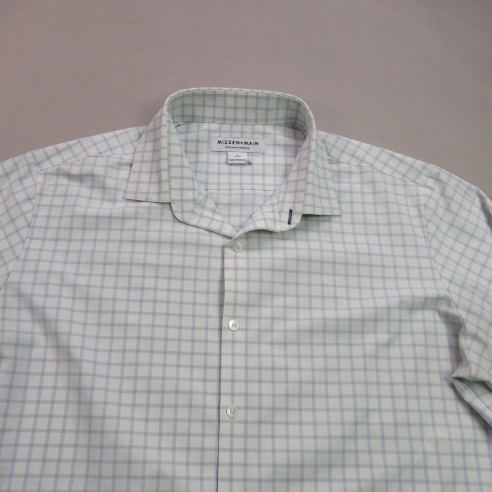 Mizzen+Main Mizzen Main Shirt Mens Large Classic Long Sleeve Button Front Lightweight Checks Size US L / EU 52-54 / 3 - 3 Thumbnail
