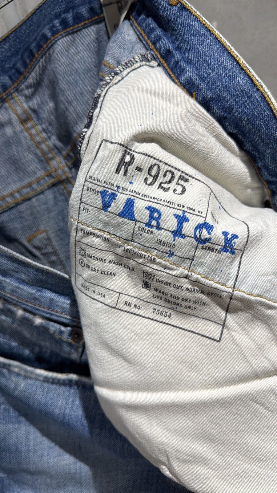 Ruehl No. 925 Ruehl 925 Distressed Boot Cut Paint Splatter Denim Jeans Size US 35 - 7 Thumbnail