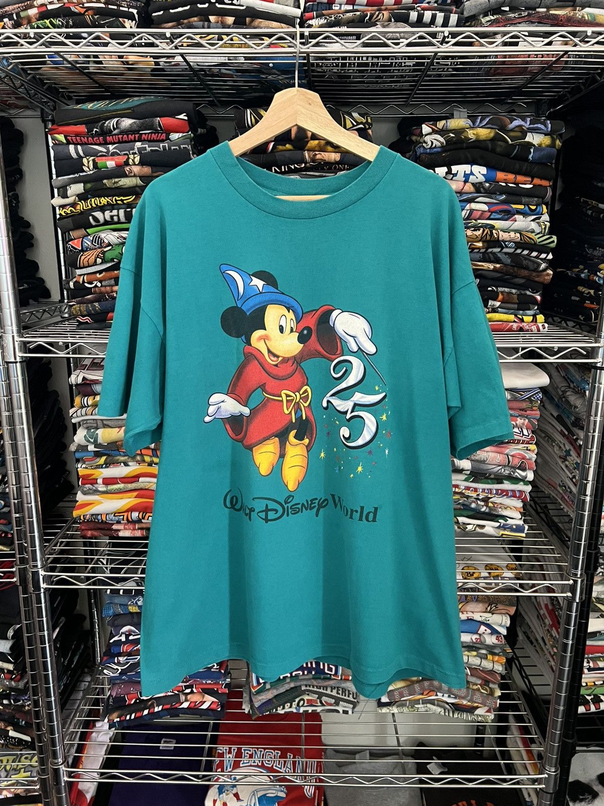 Disney 90s Mickey Mouse Walt World 25th Anniversary Single Stitch Size US XXL / EU 58 / 5 - 1 Thumbnail
