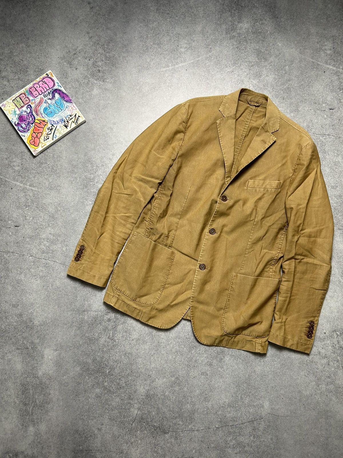 80s 90s vintage CP COMPANY yellow jacket