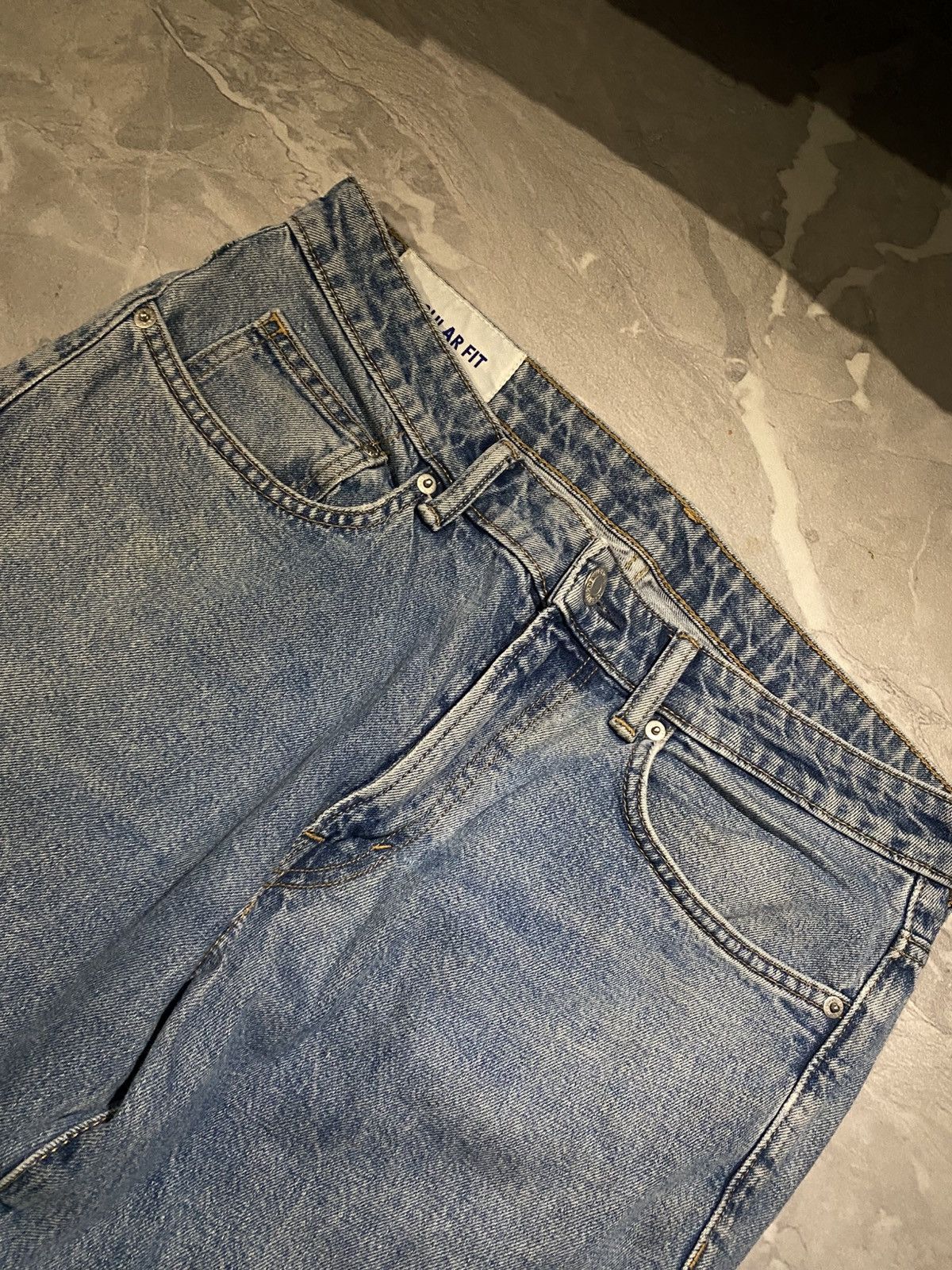 Vintage Crazy Washed Lightblue Rare Avan Destroyed Wide Leg / Y2K Size US 33 - 3 Thumbnail