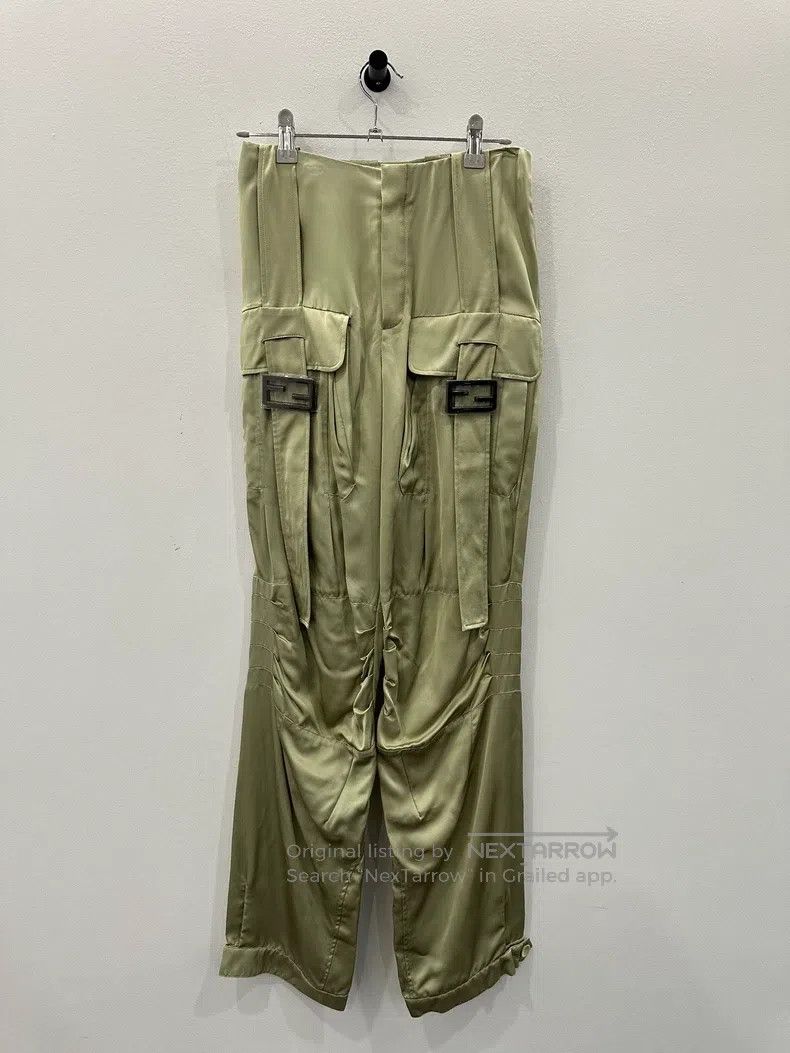 Fendi Fendi Double F Army Green Women's Trousers Size 24" / US 00 / IT 34 - 1 Thumbnail