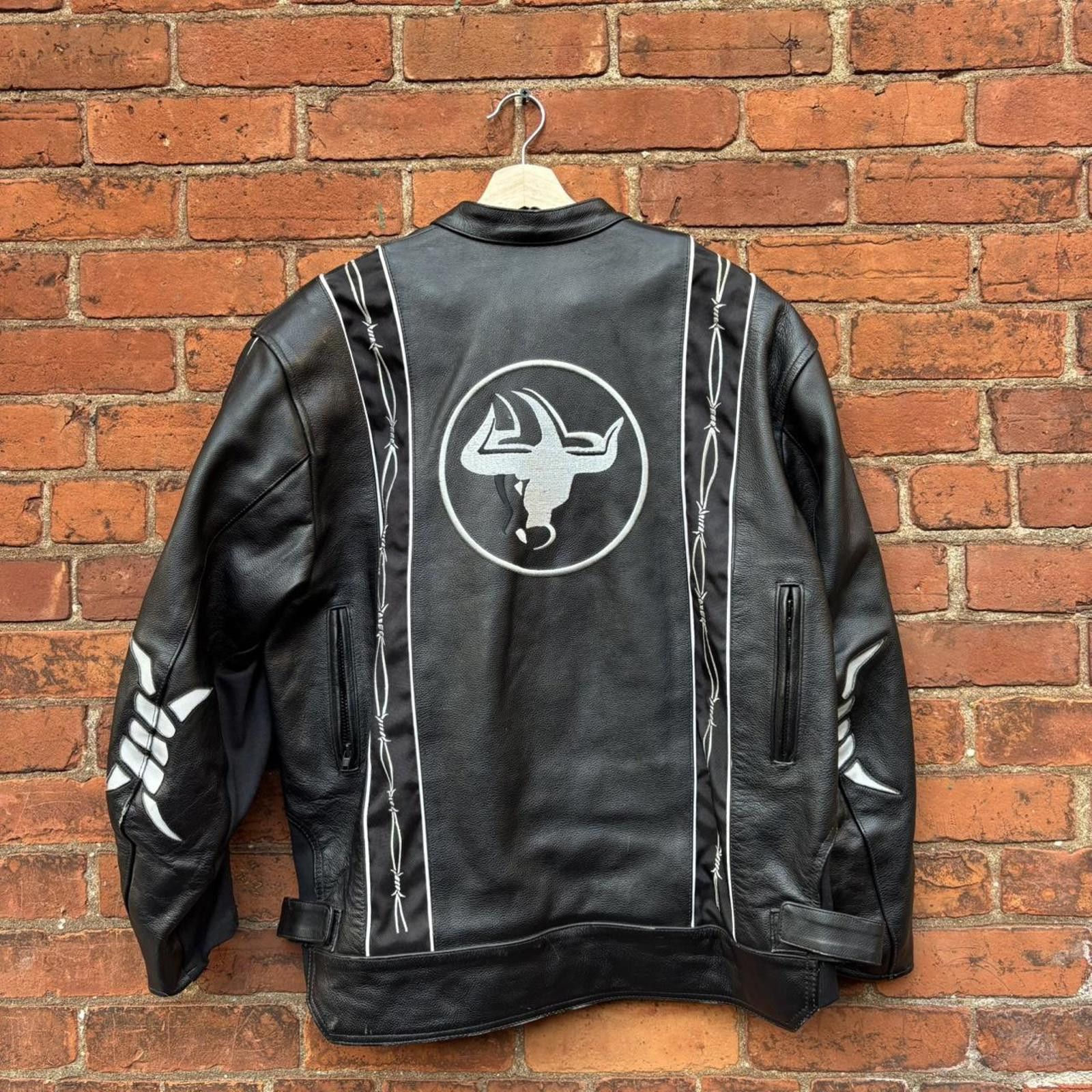 Other Vintage bull bikers padded leather motorcycle jacket XXL Size US XXL / EU 58 / 5 - 3 Thumbnail