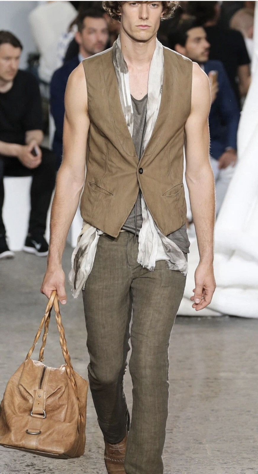 John Varvatos Cutaway Suede Vest EU 48 USA 38 Size US M / EU 48-50 / 2 - 1 Thumbnail