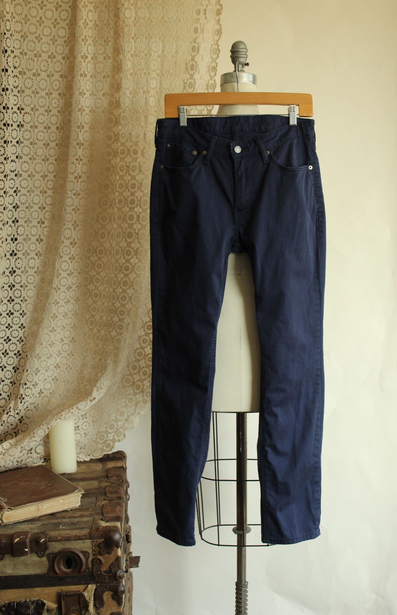 Levi's Levis Mens 511 Jeans, Navy Blue, 32W 32L, Slim Size US 32 / EU 48 - 2 Thumbnail