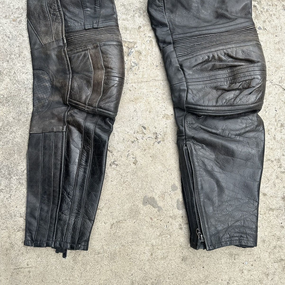 Leather Vintage Moto Leather Pants Size 50 Y2K Style USA 00s Size US 34 / EU 50 - 3 Thumbnail