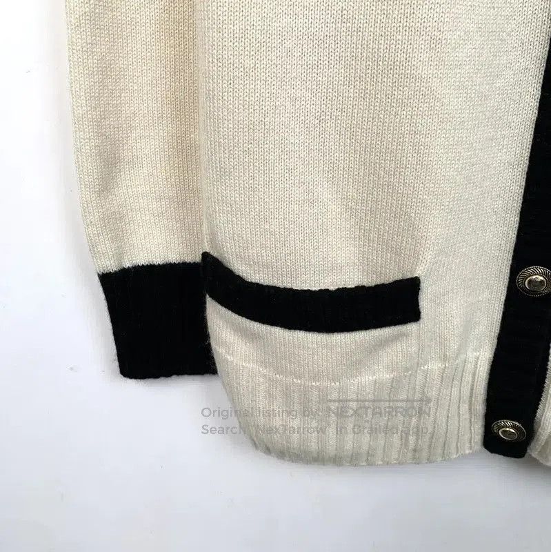 Yves Saint Laurent YSL Cream Long Sleeve Cardigan for Women . Size M / US 6-8 / IT 42-44 - 4 Thumbnail
