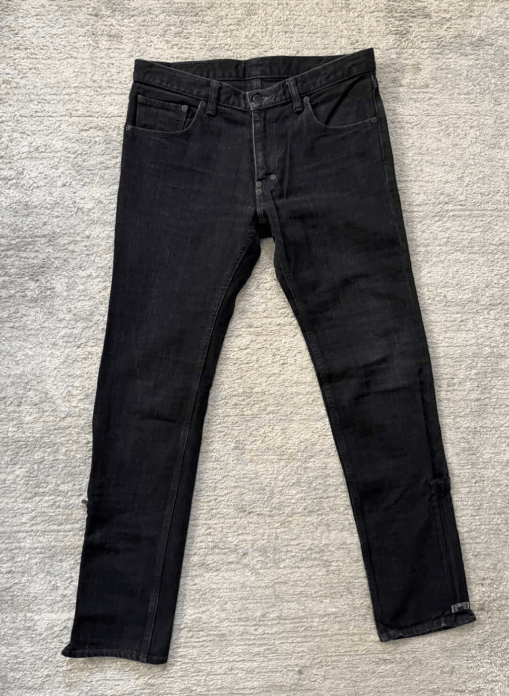 Number (N)ine n(n) "Noir" black zipper denim Size US 32 / EU 48 - 2 Thumbnail