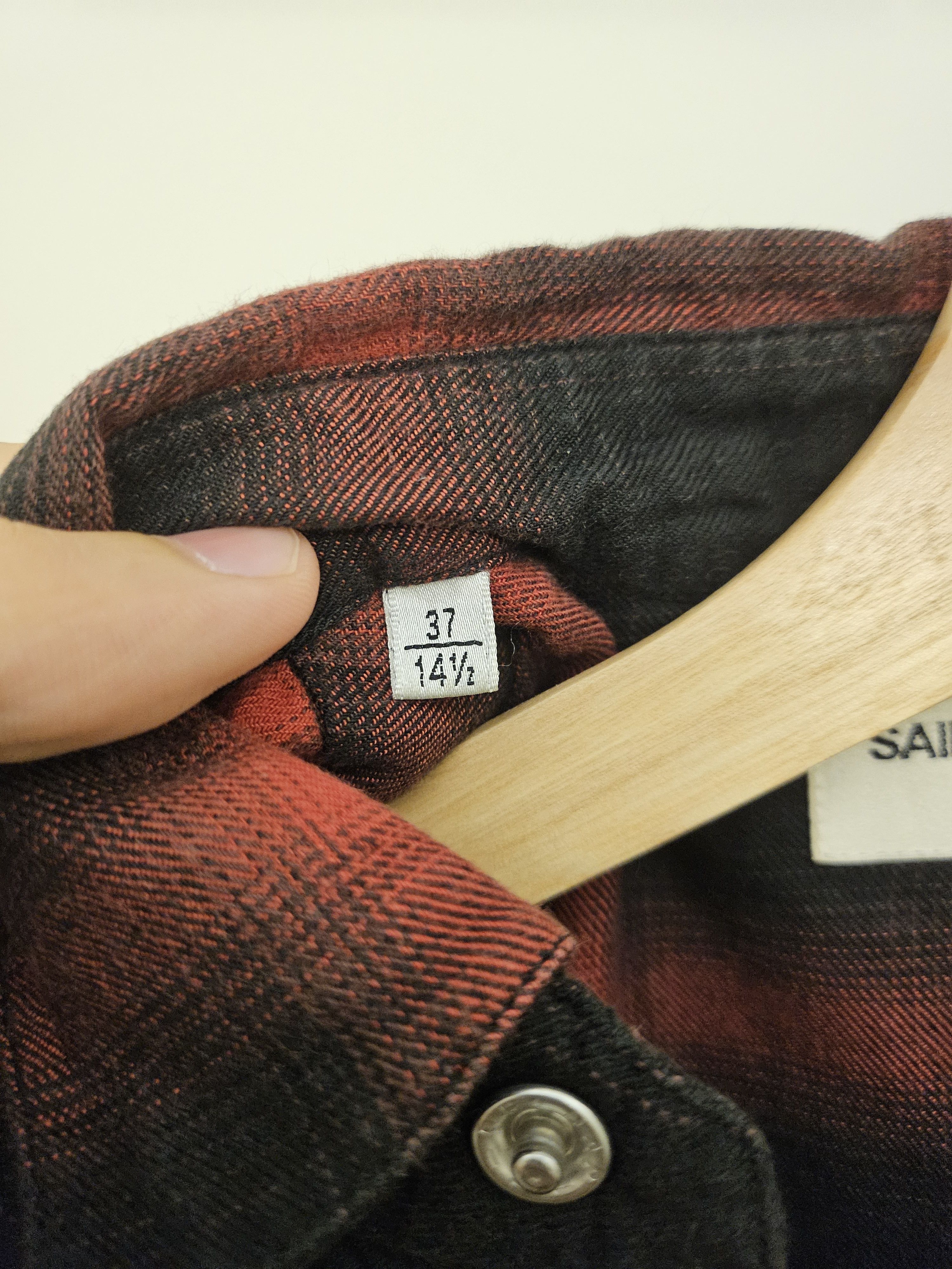 Hedi Slimane × Saint Laurent Paris FW13 AW13 Shadow Plaid Western Flannel Shirt Size US S / EU 44-46 / 1 - 4 Thumbnail