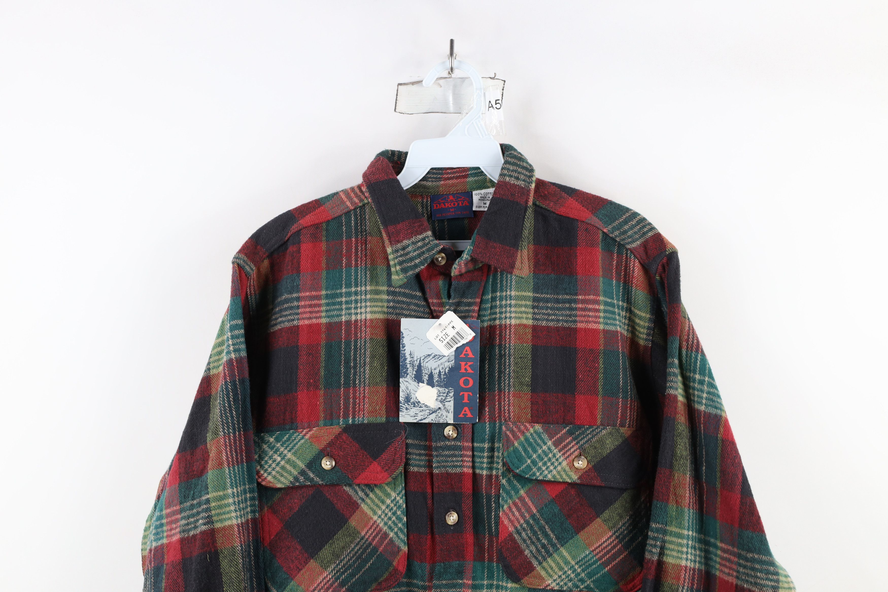 Vintage Deadstock Vintage 90s Streetwear Plaid Flannel Button Shirt Size US M / EU 48-50 / 2 - 2 Thumbnail