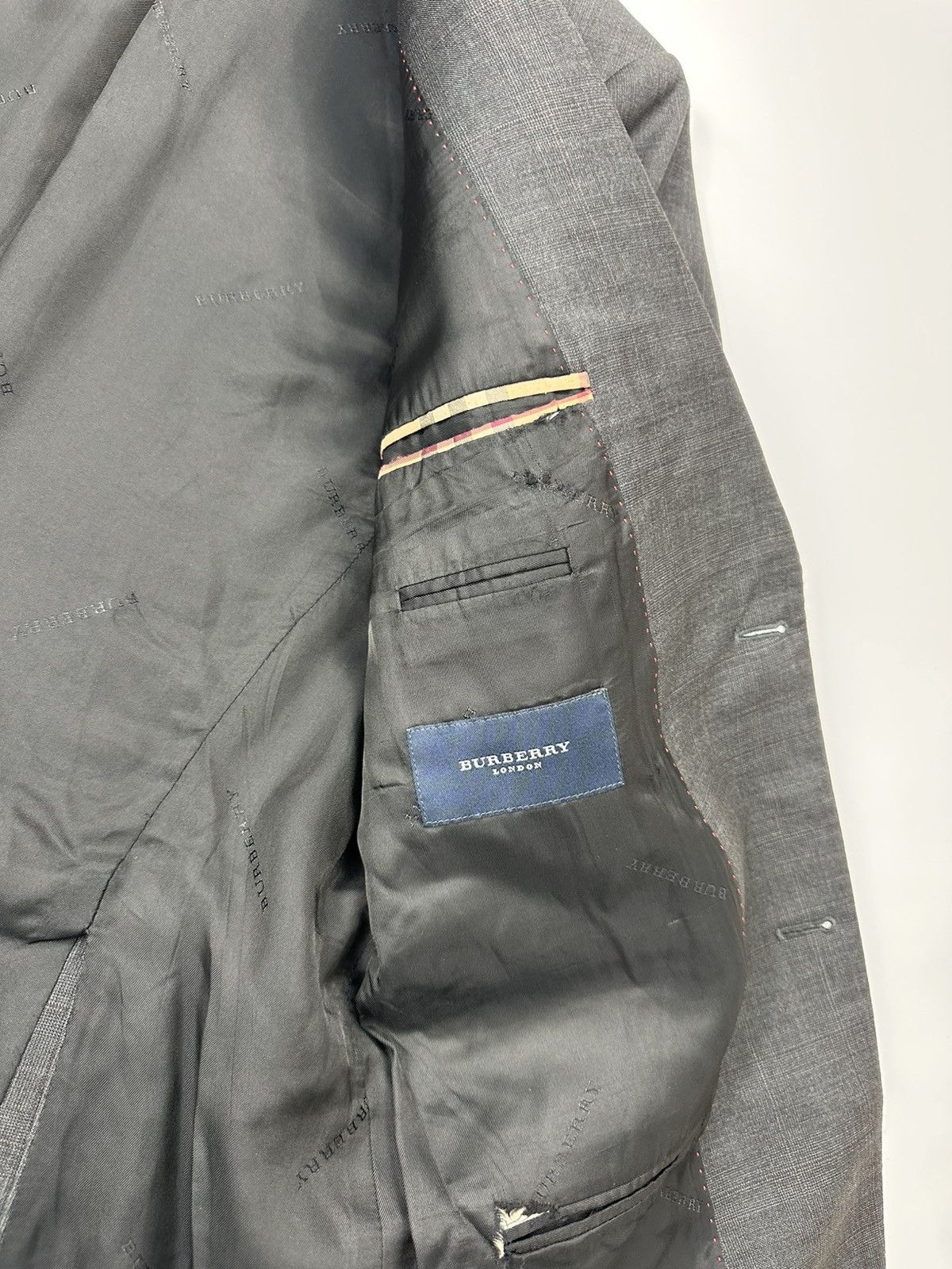 Burberry Burberry Wool Blazer Classic Gray Men's Size 44R - 9 Thumbnail