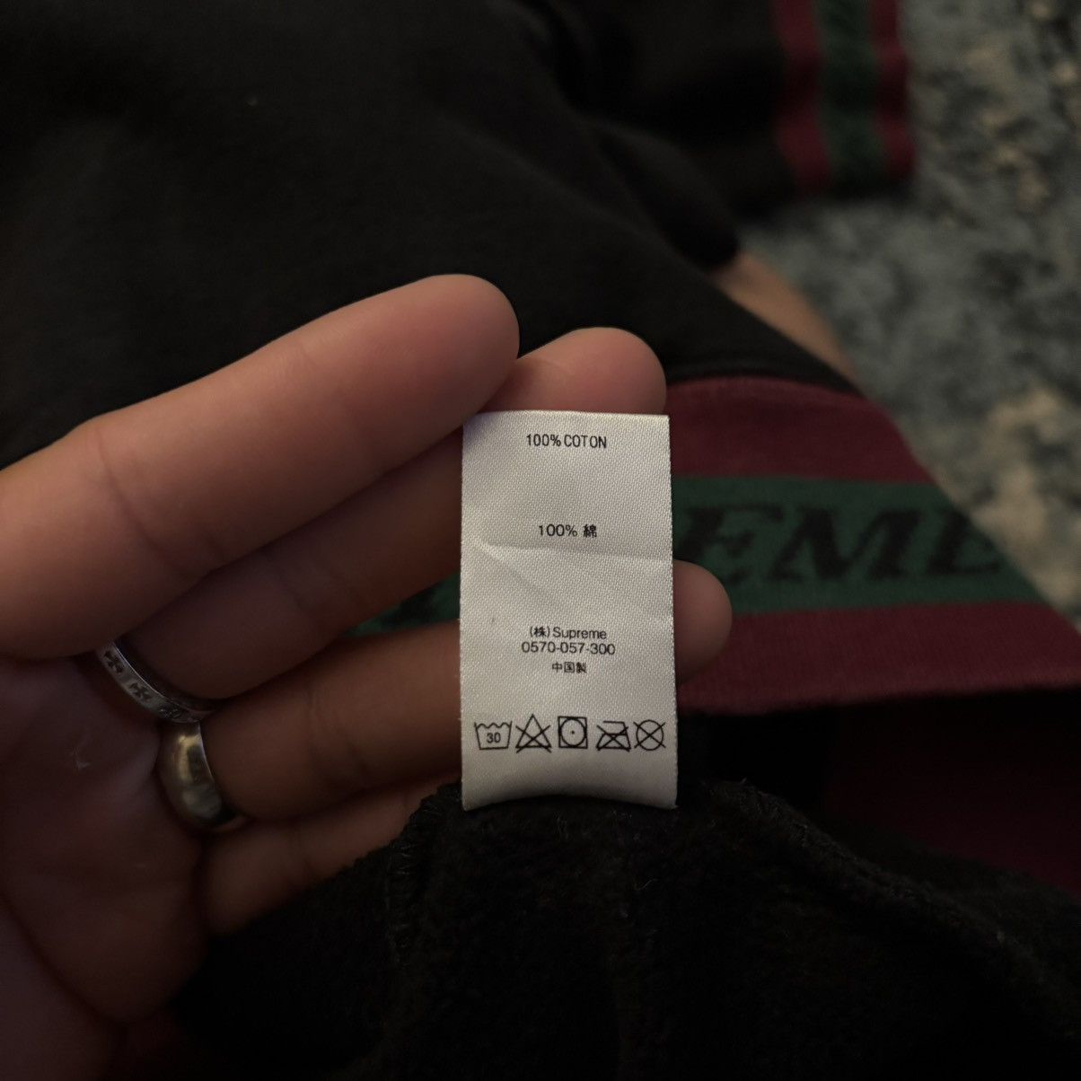 Supreme Supreme Striped Rib Hoodie Size Medium Worn Lightly Size US M / EU 48-50 / 2 - 9 Thumbnail