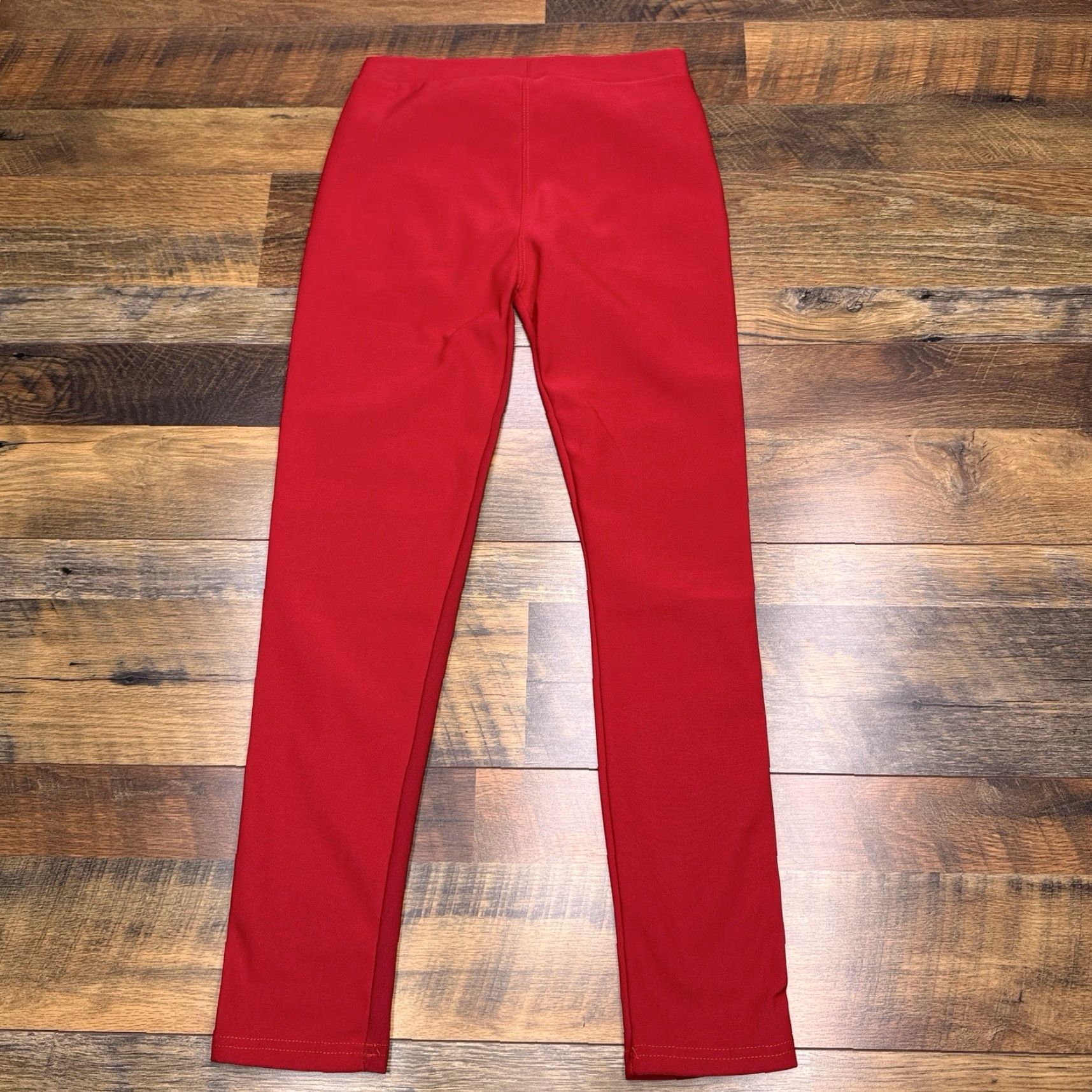 Vintage Coco Carmen Leggings Womens Small Red Mid Rise Stretch Zippers New Size 28" / US 6 / IT 42 - 3 Thumbnail