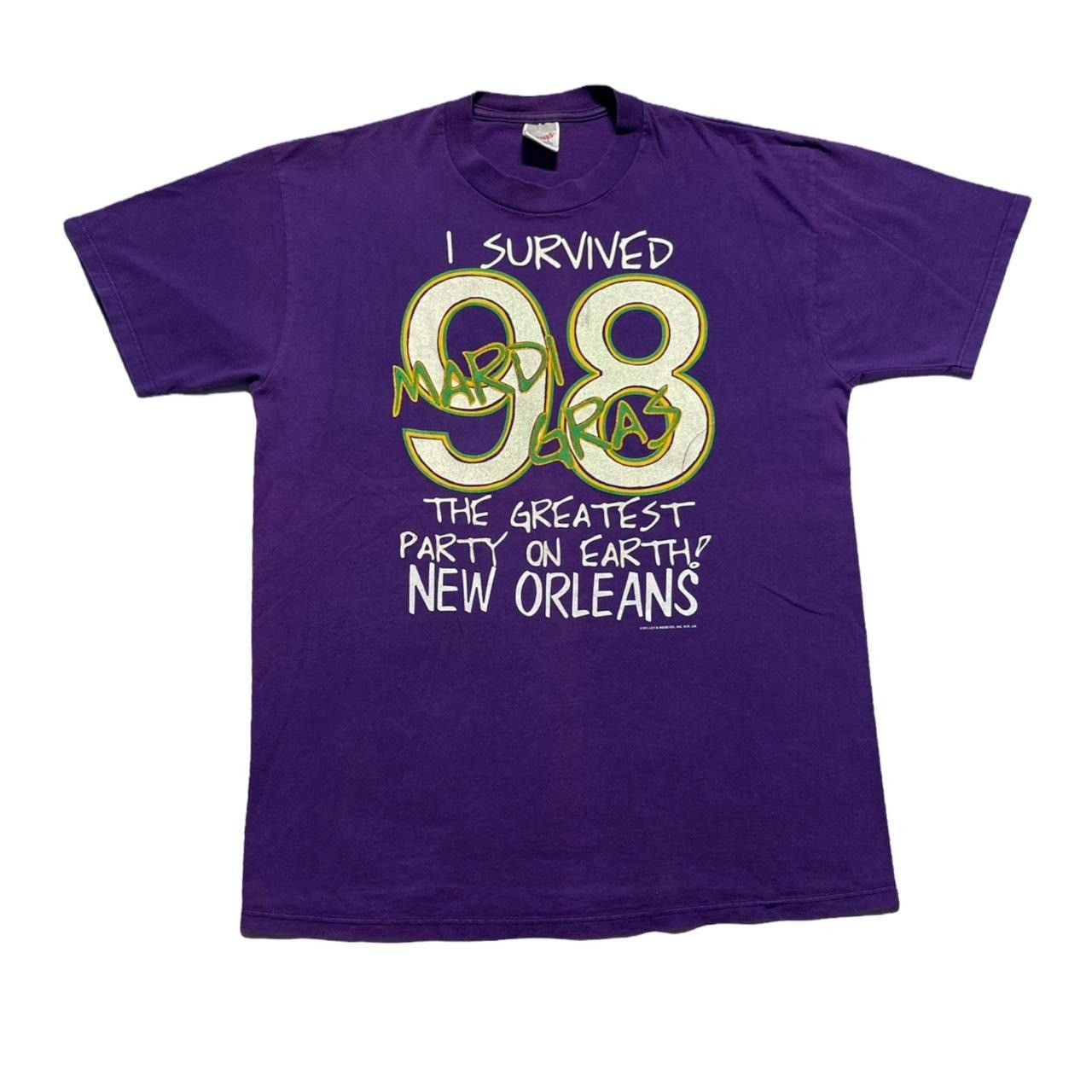 Vintage I Survived Mardi Gras 1998 T-Shirt