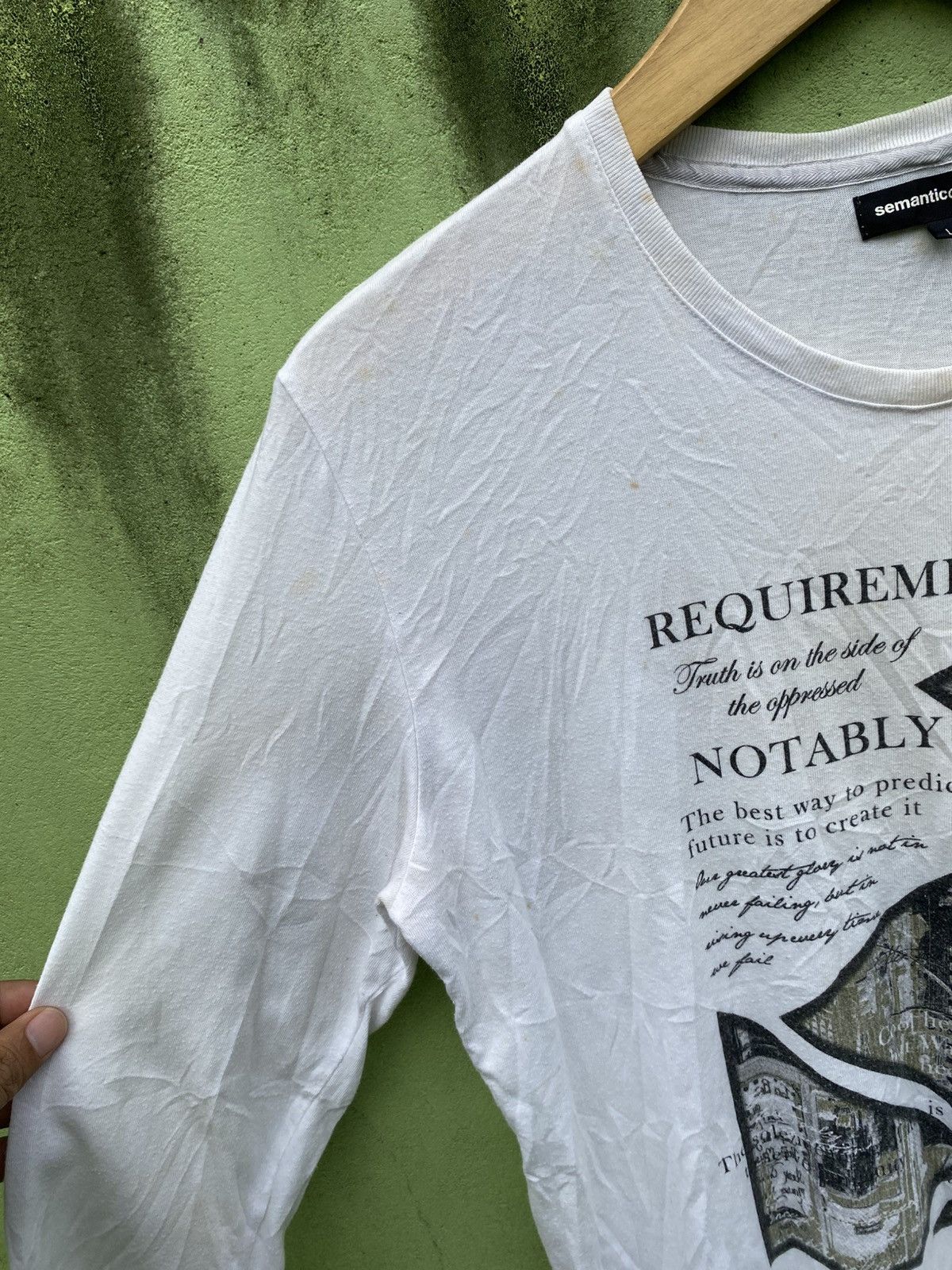 semanticdesign Semanticdesign Long Sleeve Modern Geometric Newspaper Tee Size US L / EU 52-54 / 3 - 3 Thumbnail