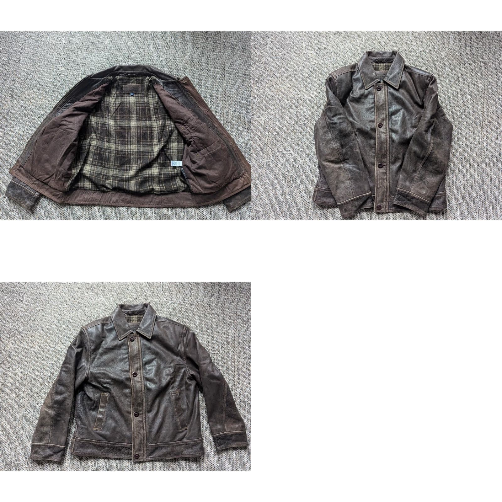 Vintage VINTAGE motorcycle jacket Mens L Brown Patina Cowhide Leather 44 zip 1990s Mad Max Sonoma Leather Jacket Size US L / EU 52-54 / 3 - 8 Thumbnail