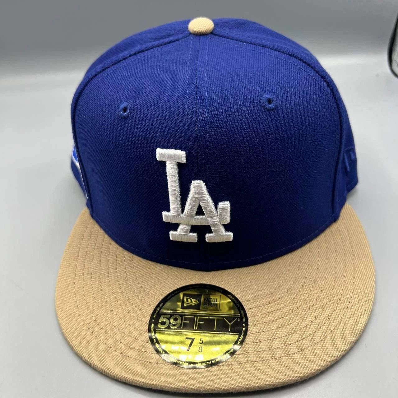New Era Los Angeles LA Dodgers Hat Men 7 5/8 Blue MLB Fitted Cap Size ONE SIZE - 4 Thumbnail