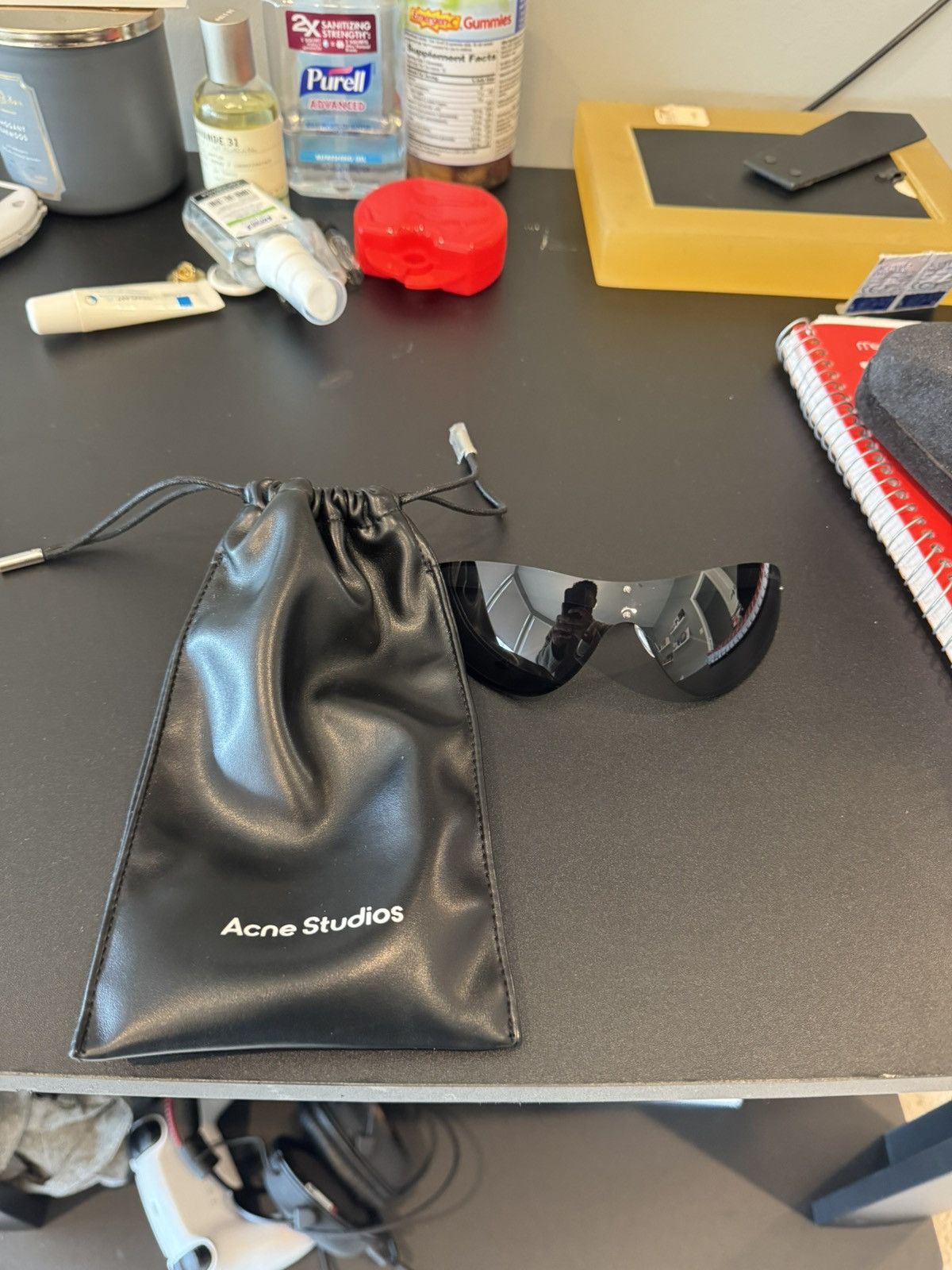 Acne Studios Acne Studios Black Metal Frame Sunglasses Size ONE SIZE - 2 Thumbnail