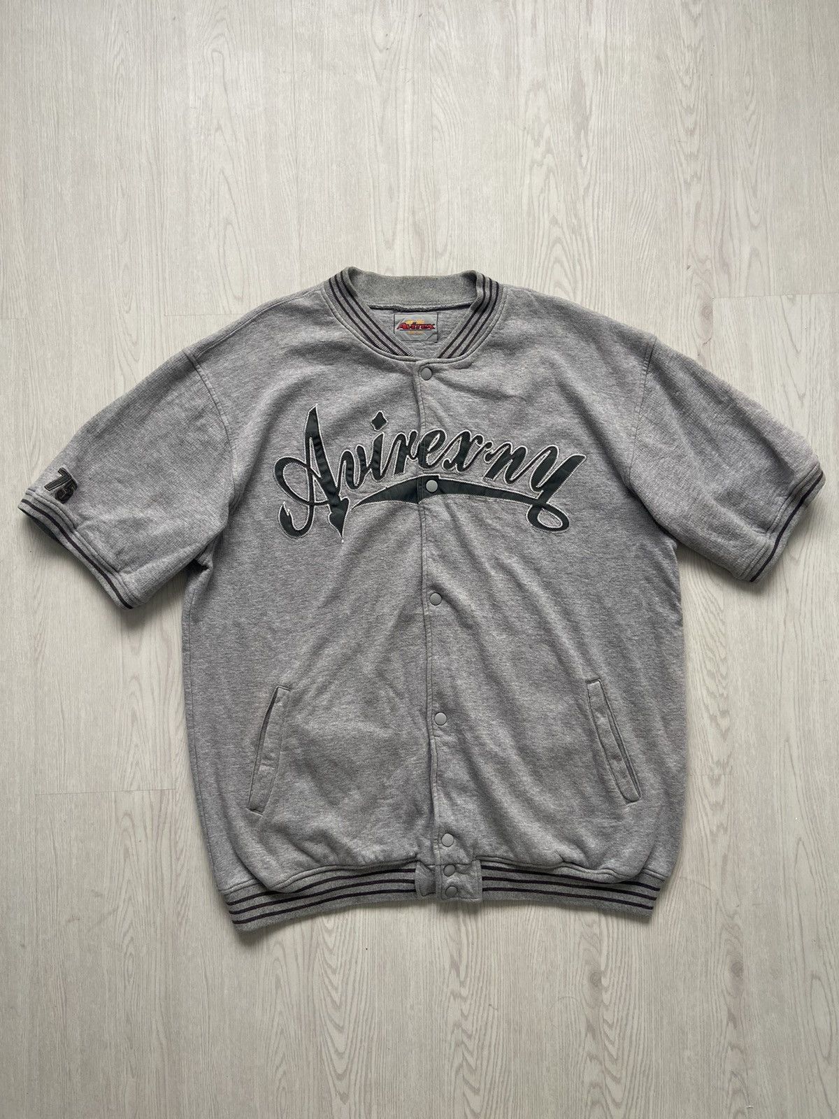 Avirex Vintage Avirex NY Embroidery Varsity Short Sleeve Jacket Size US XL / EU 56 / 4 - 1 Thumbnail