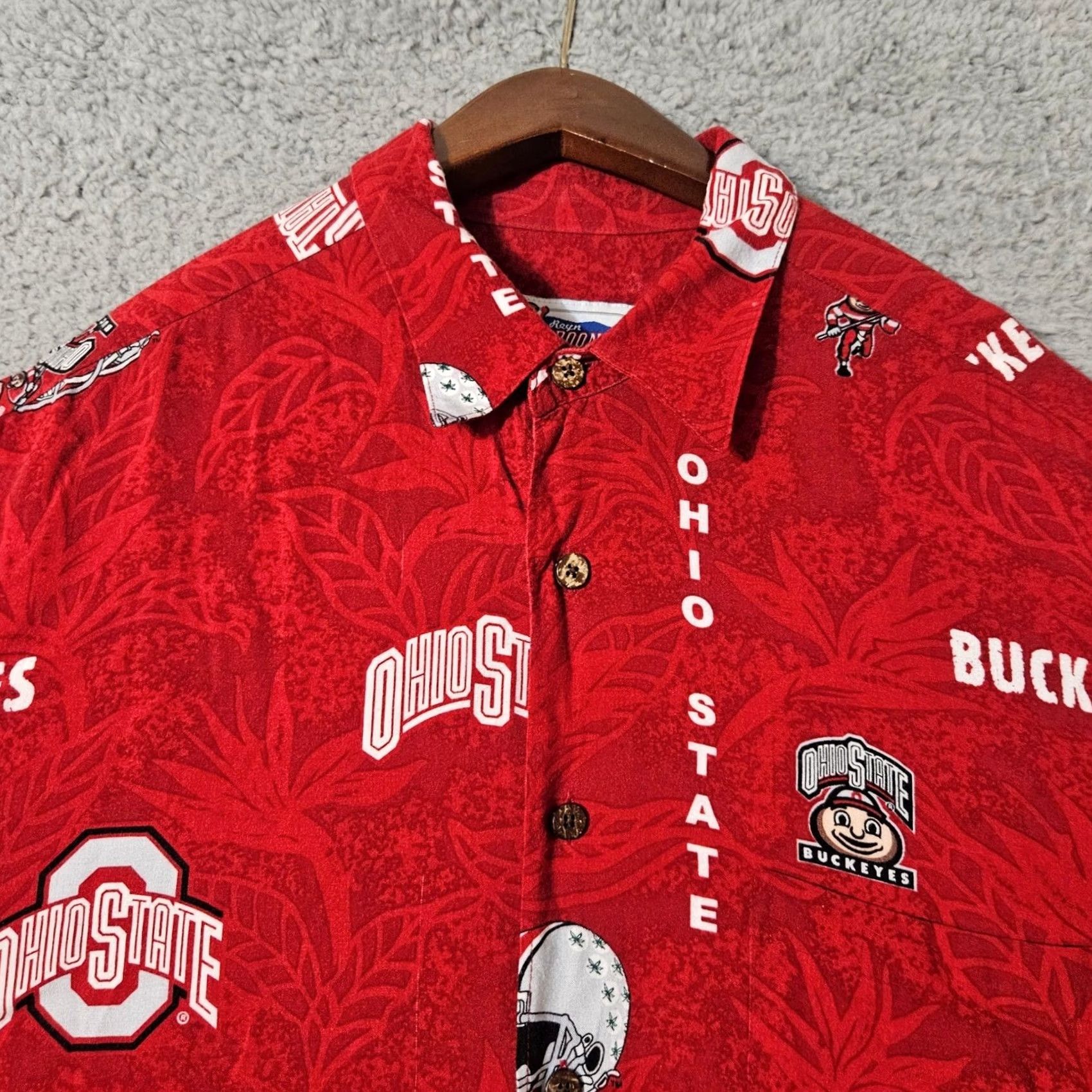 Reyn Spooner VINTAGE Reyn Spooner Ohio State Buckeyes NCAA Football Hawaiian Shirt Mens Large Size US L / EU 52-54 / 3 - 2 Thumbnail