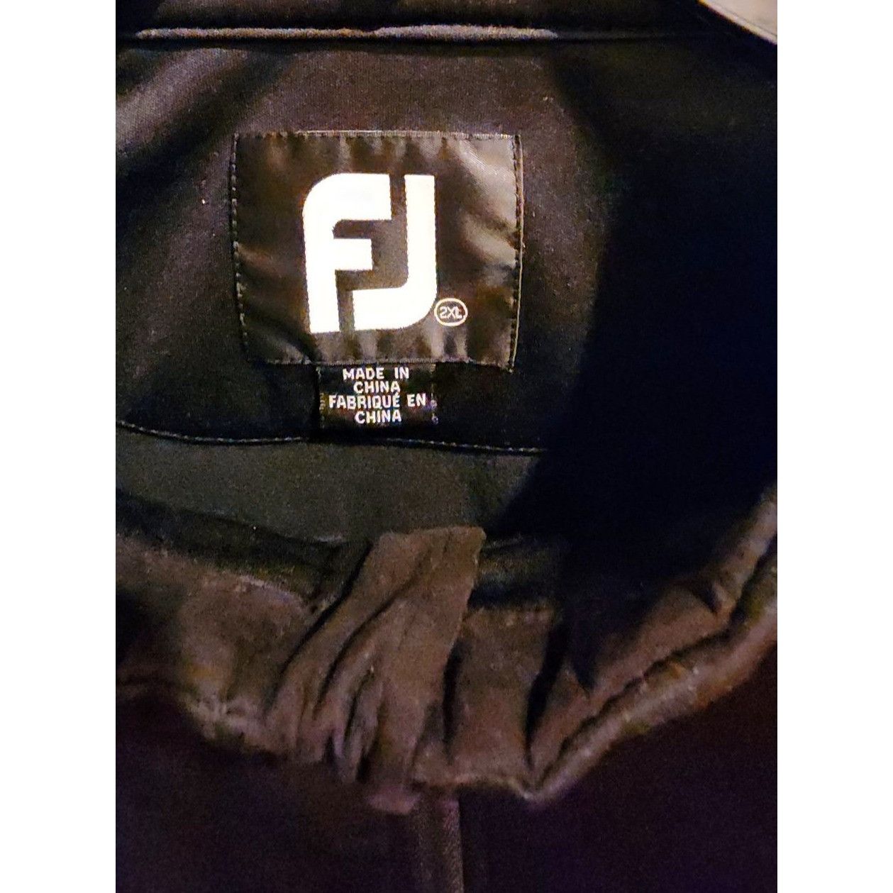 Footjoy Footjoy Mens Black Full-Zip Jacket With Zippered Pockets & A Size US XXL / EU 58 / 5 - 6 Thumbnail