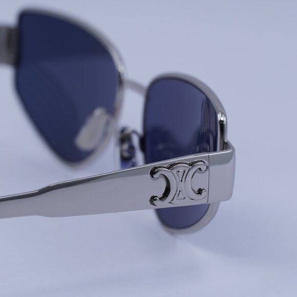 Celine Celine CL40293U 16V Sunglasses Shiny Palladium Geometric Fra Size ONE SIZE - 10 Thumbnail