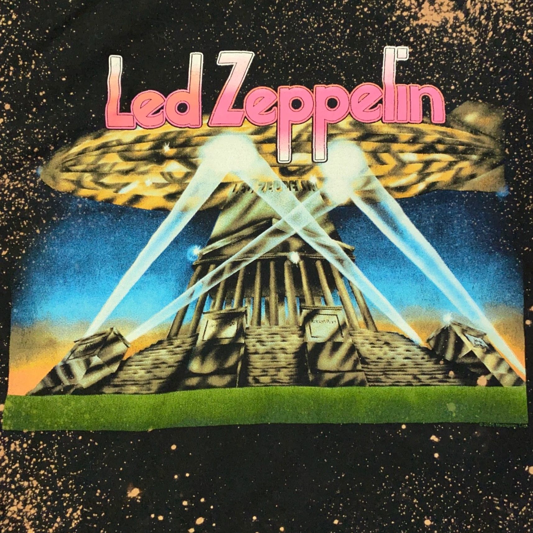 Vintage VINTAGE Led Zeppelin Shirt Mens Medium Black Paint Splatter Rock Band Tee Size US M / EU 48-50 / 2 - 2 Thumbnail