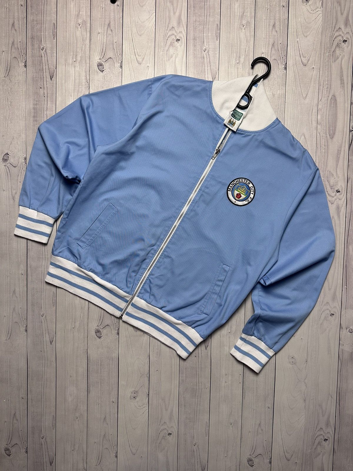 Vintage Vintage Manchester City soccer retro jacket Score Draw L Size US L / EU 52-54 / 3 - 2 Thumbnail