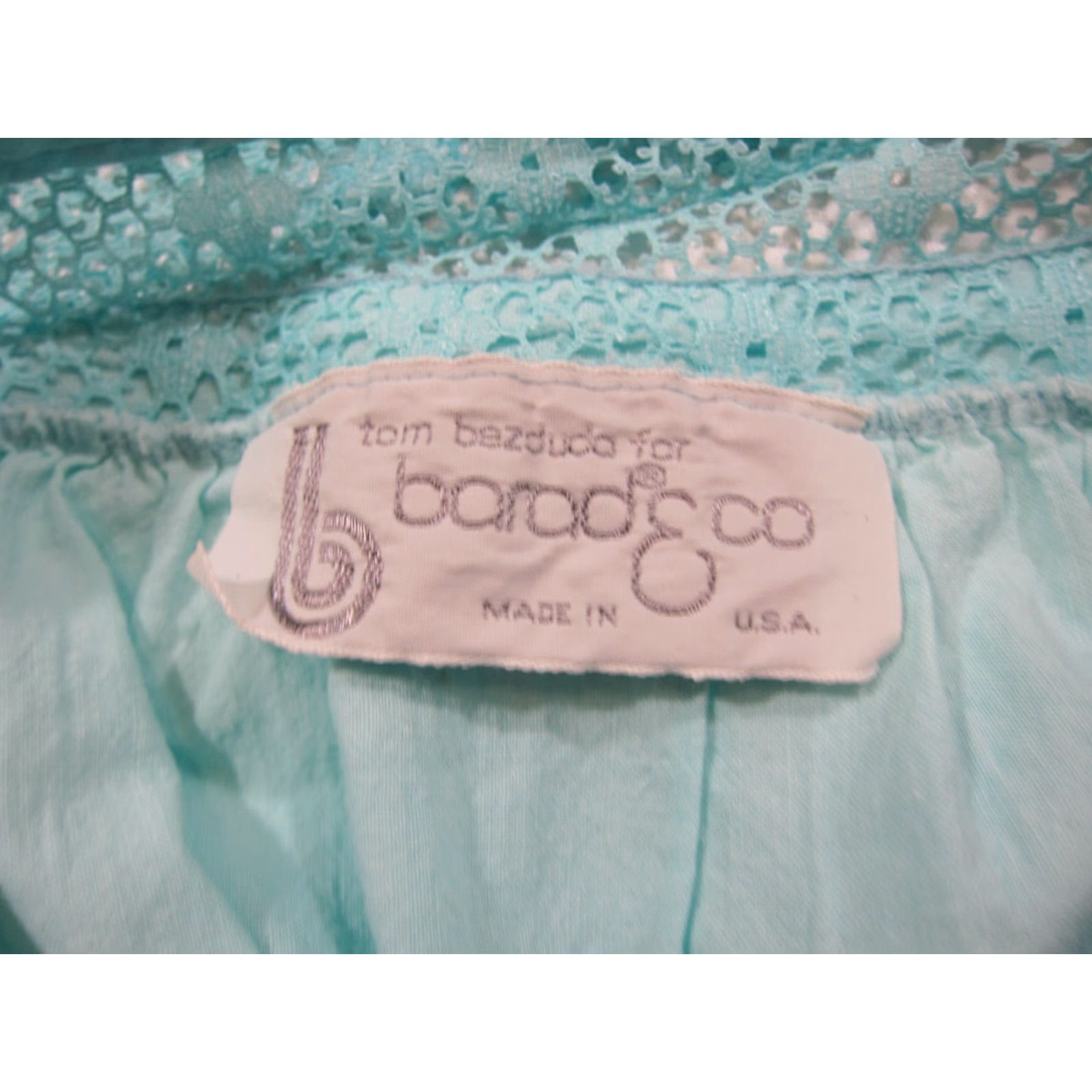 CO VINTAGE Tom Bezduda Barad & Co Dress Kaftan 100% Cotton Blue Nightgown Medium Women Size M / US 6-8 / IT 42-44 - 3 Thumbnail
