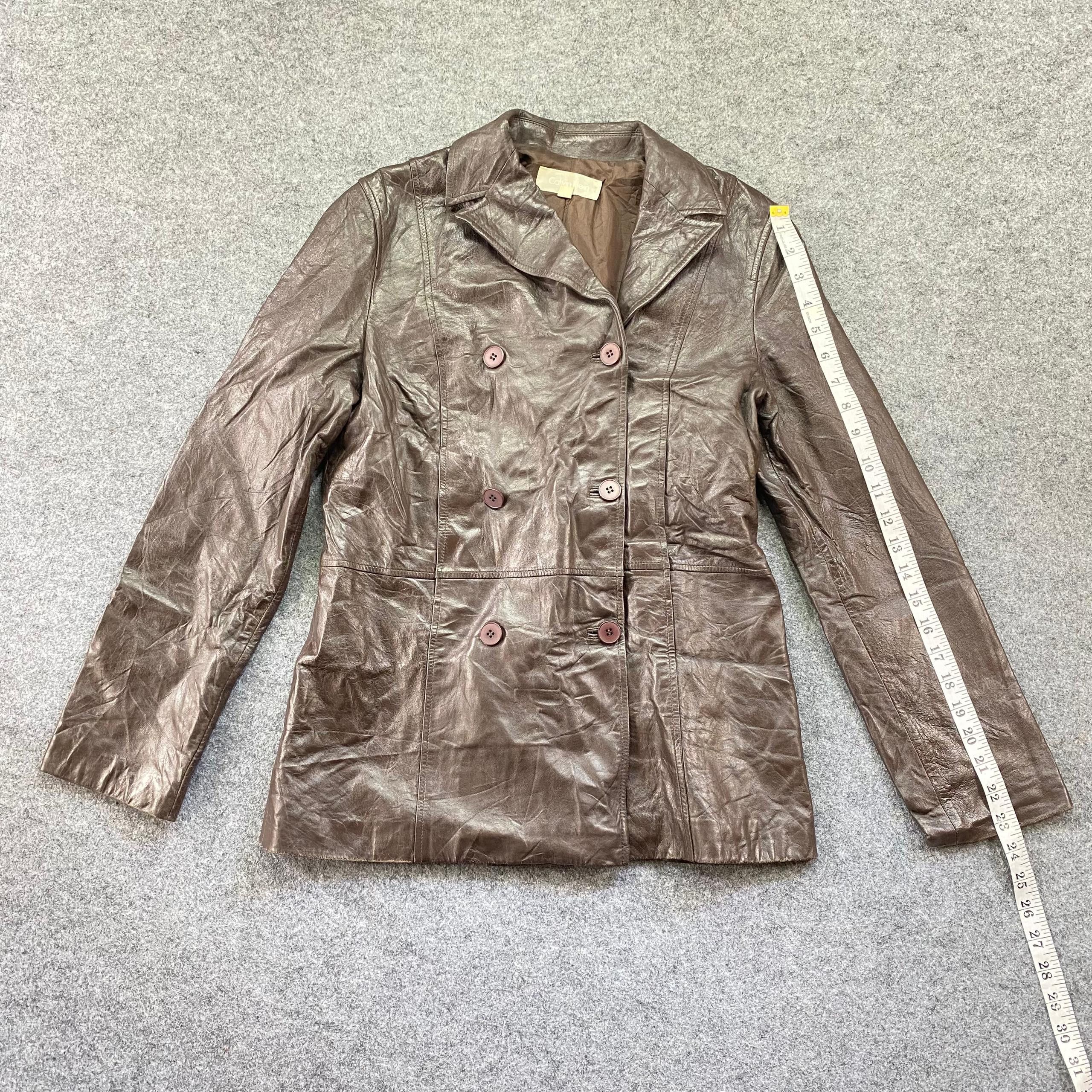 Calvin Klein Vintage Calvin Klein Coat Leather Jacket Size M / US 6-8 / IT 42-44 - 4 Thumbnail