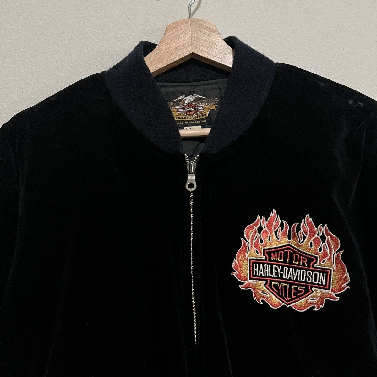 Harley Davidson vintage harley davidson chrome sweet chrome velour jacket Size US M / EU 48-50 / 2 - 2 Thumbnail