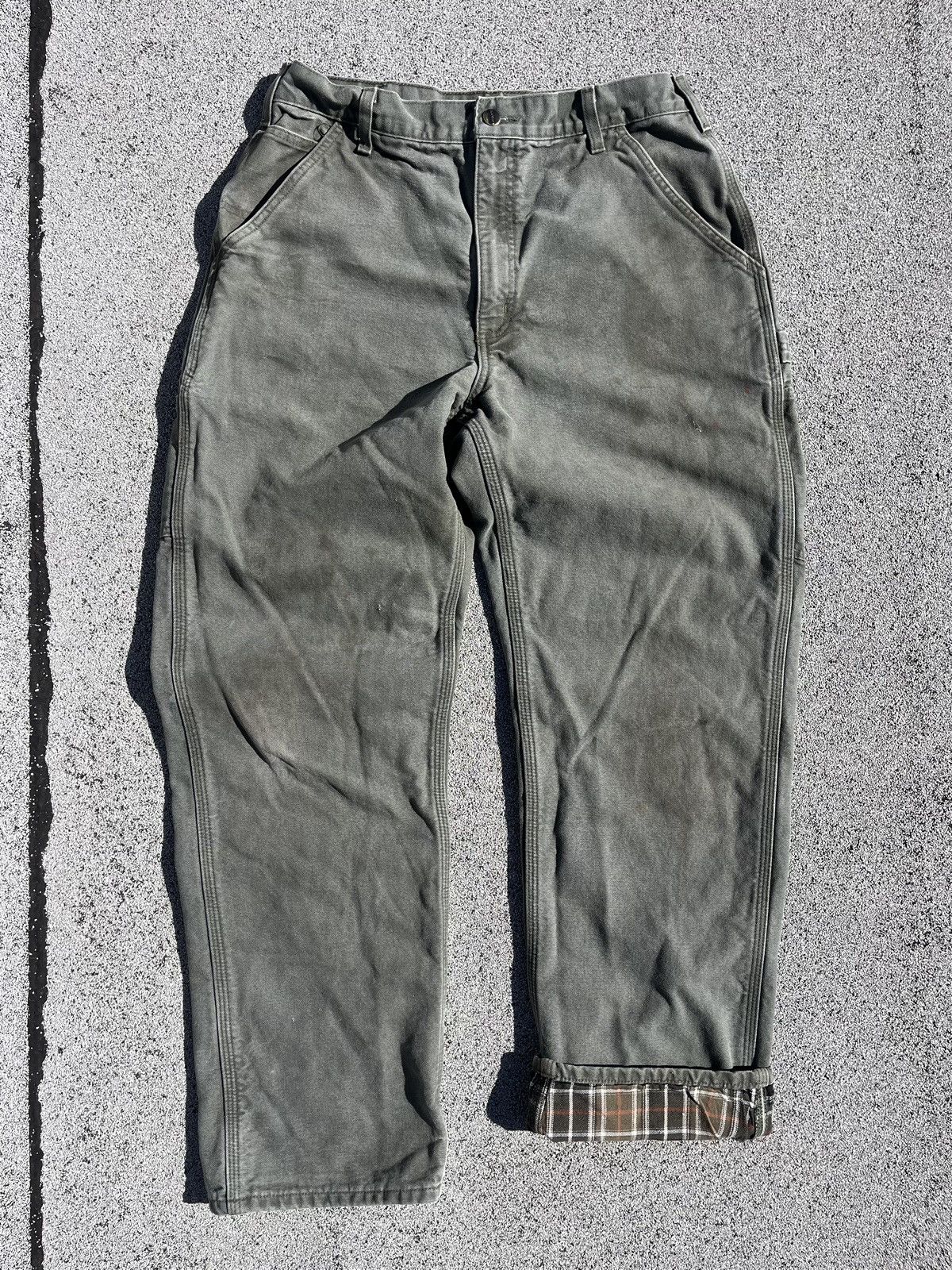 Carhartt Carhartt Plaid Lined Carpenter Pants Size US 34 / EU 50 - 1 Thumbnail