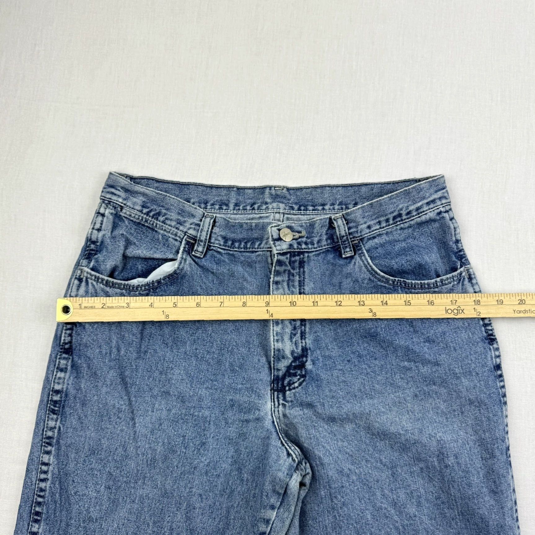 Wrangler VINTAGE Wrangler Bootcut Jeans Womens 11 Blue Grunge Y2K 90s American Cowgirl Size 32" / US 10 / IT 46 - 6 Thumbnail