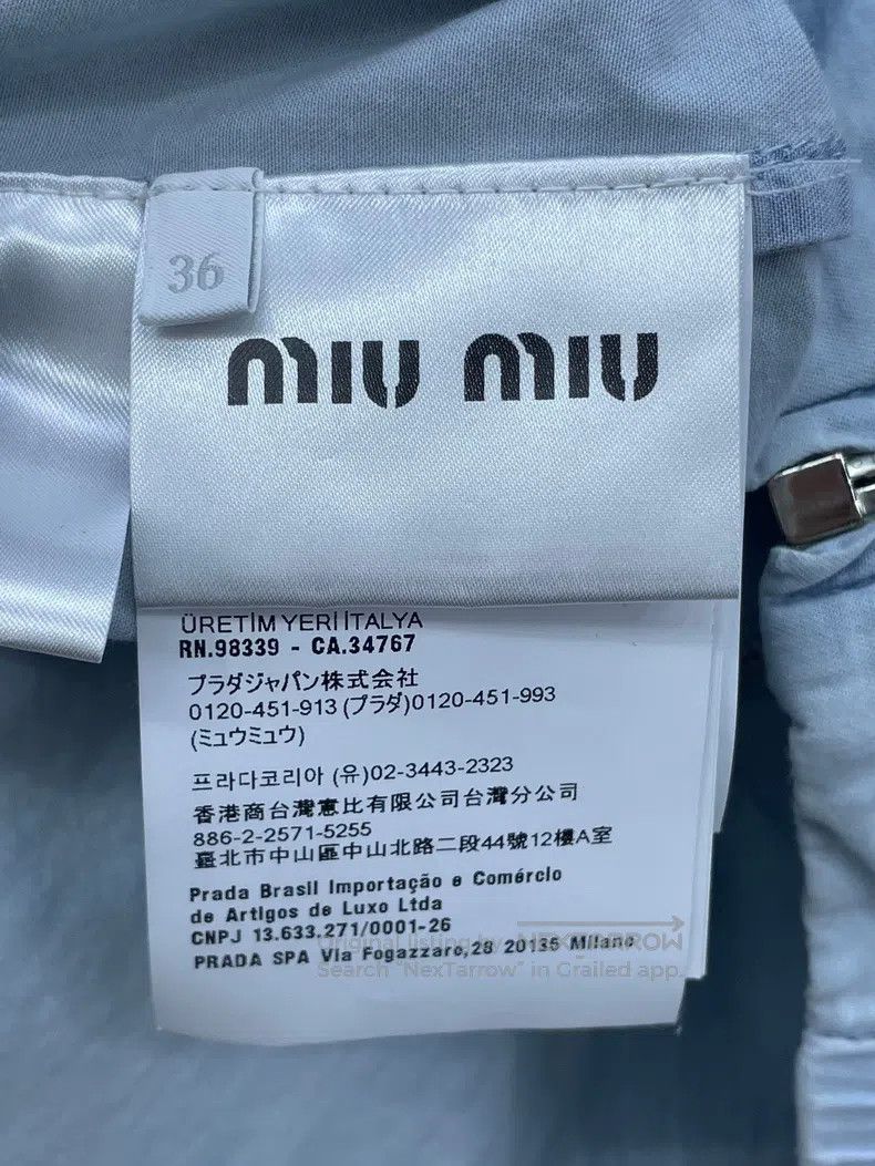 Miu Miu Miu Miu 36 Washed thin soft denim zipper shirt Size S / US 4 / IT 40 - 4 Thumbnail