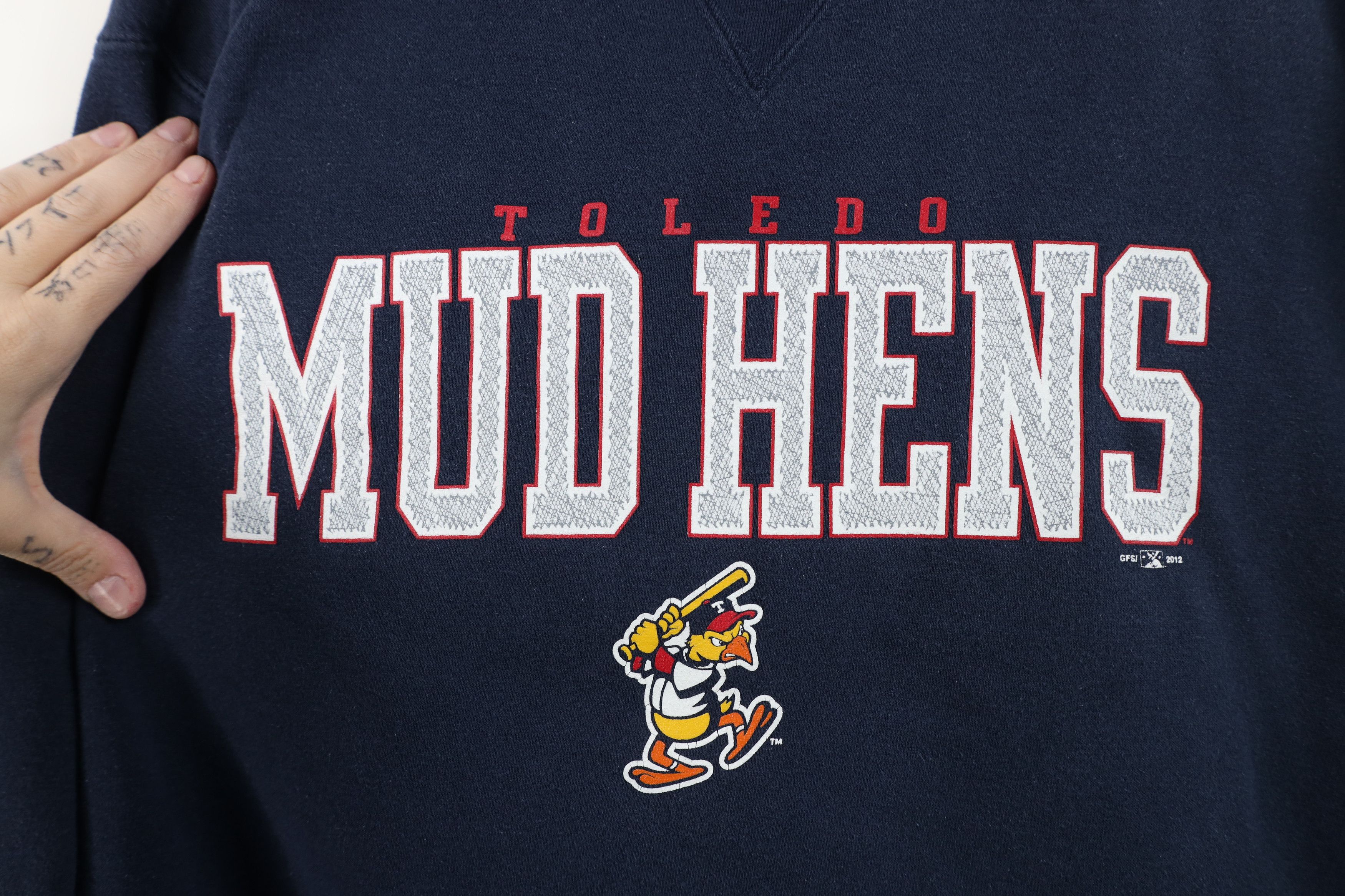 Vintage Y2K League Baseball Toledo Mud Hens Crewneck Sweatshirt Size US L / EU 52-54 / 3 - 4 Thumbnail
