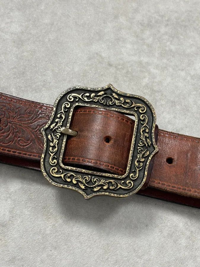 Dsquared2 Dsquared2 Brown Leather Belt Ornamental Buckle Size ONE SIZE - 6 Thumbnail