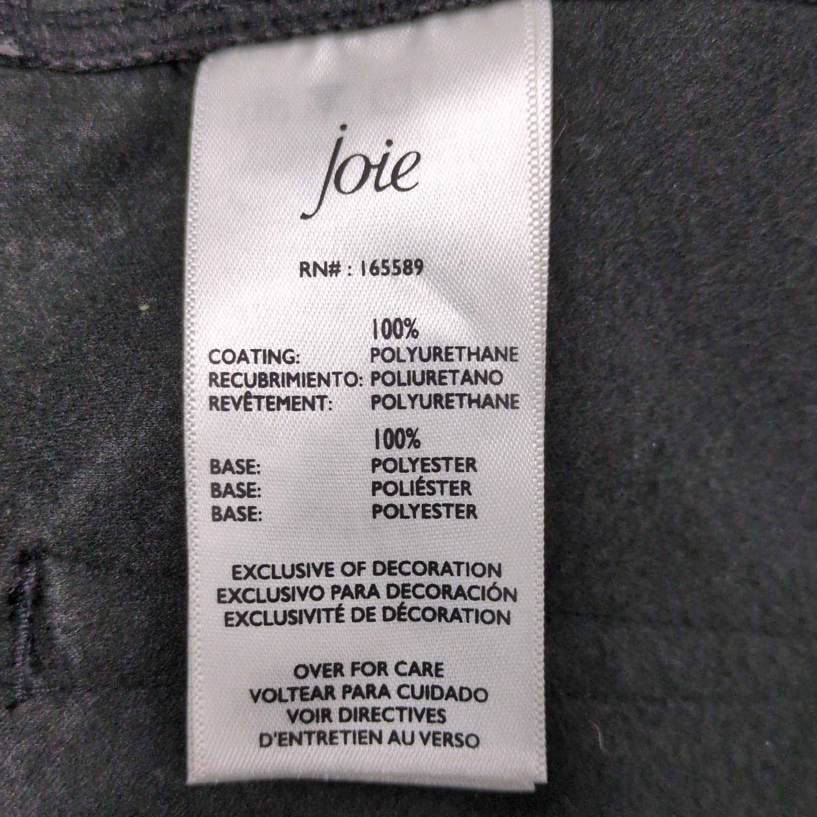 Joie Joie Women's 4 Faux Black Leather Straight Leg Pants Size 27" / US 4 / IT 40 - 4 Thumbnail