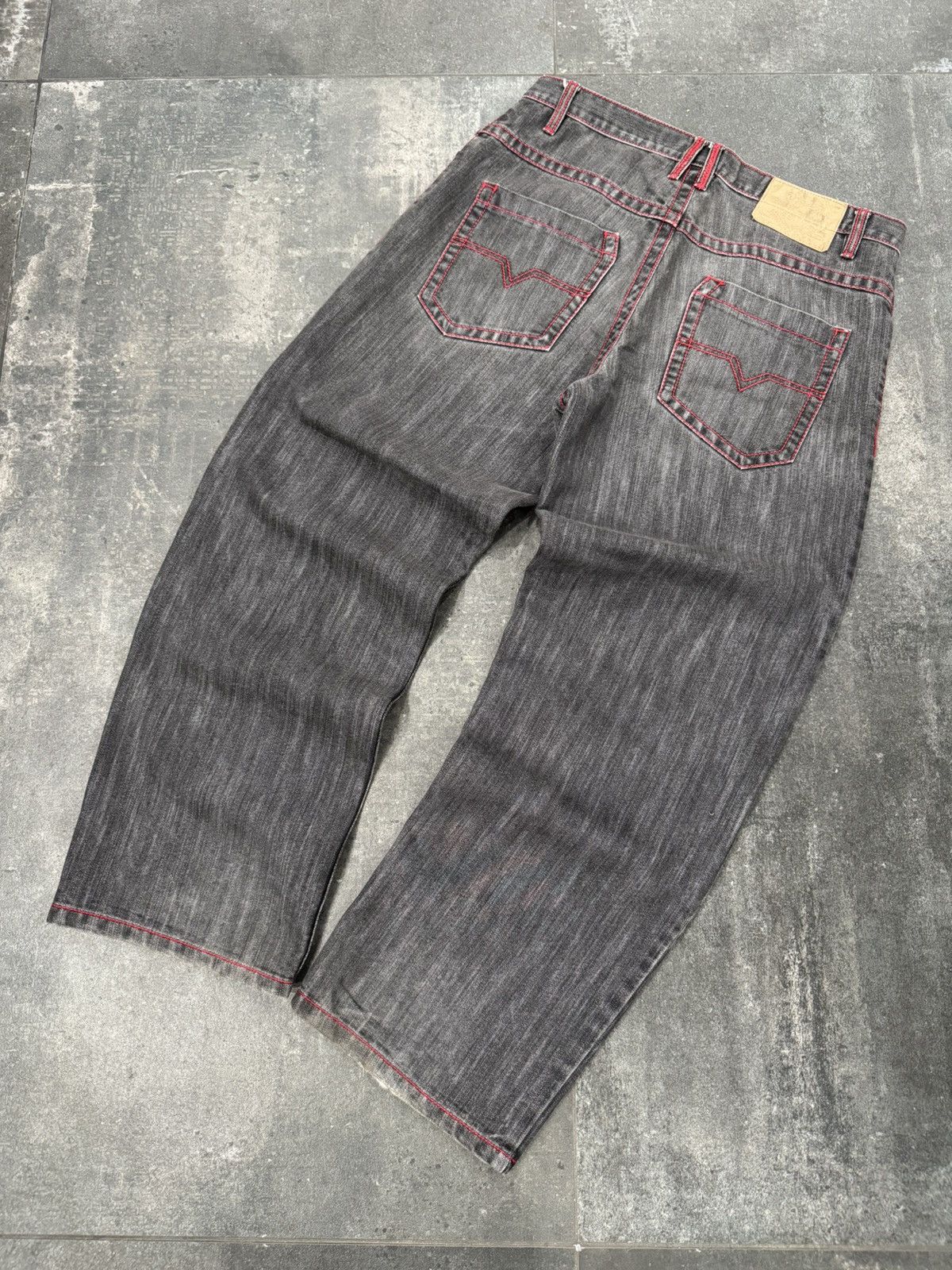 Southpole Vintage Y2K Design Lab Premium Black & Red Denim Pants 34x30 Size US 34 / EU 50 - 9 Thumbnail